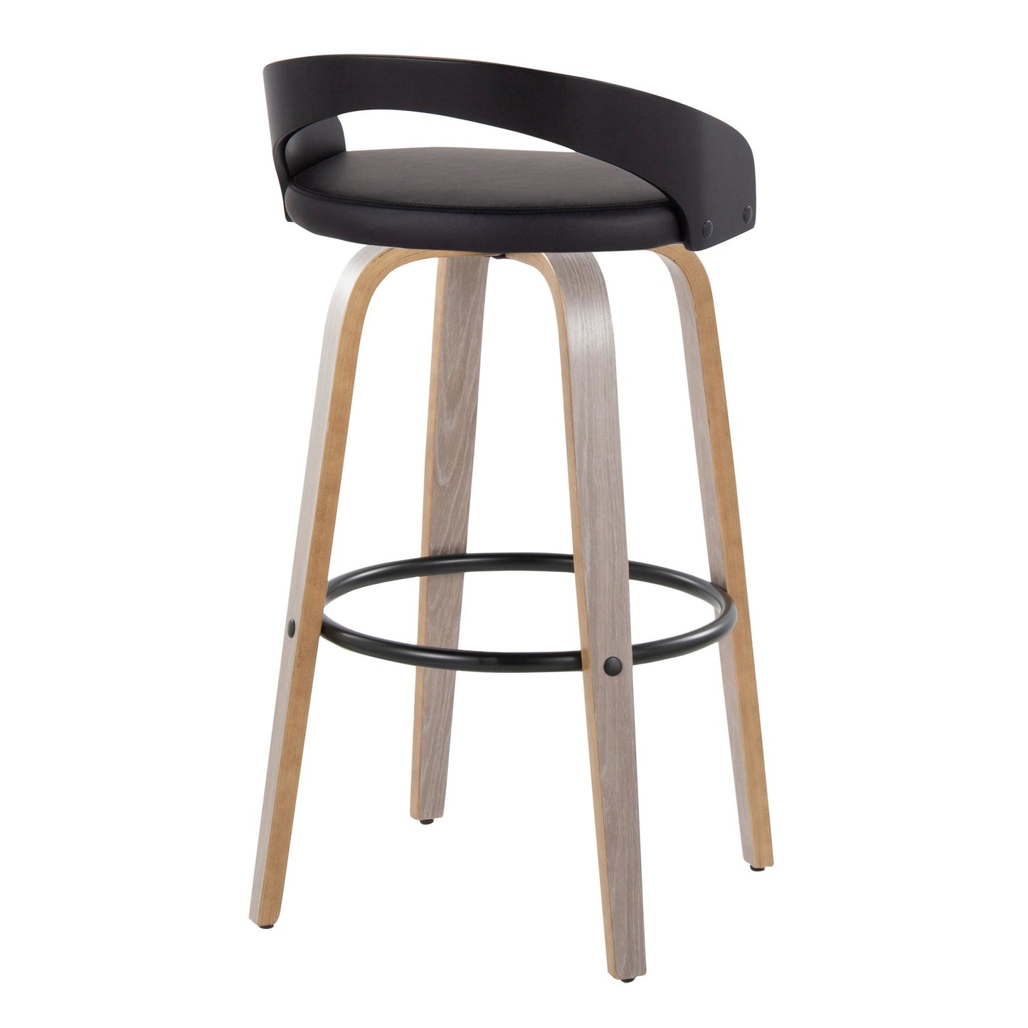 Grotto 30" Fixed-Height Barstool - Set of 2 By LumiSource - B30-GROTTOPU-GRTZR2 NANABN2 | Bar Stools | Modishstore - 38