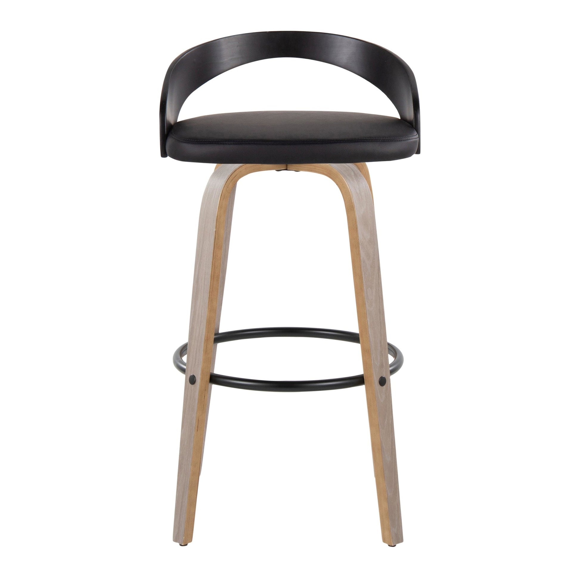 Grotto 30" Fixed-Height Barstool - Set of 2 By LumiSource - B30-GROTTOPU-GRTZR2 NANABN2 | Bar Stools | Modishstore - 39