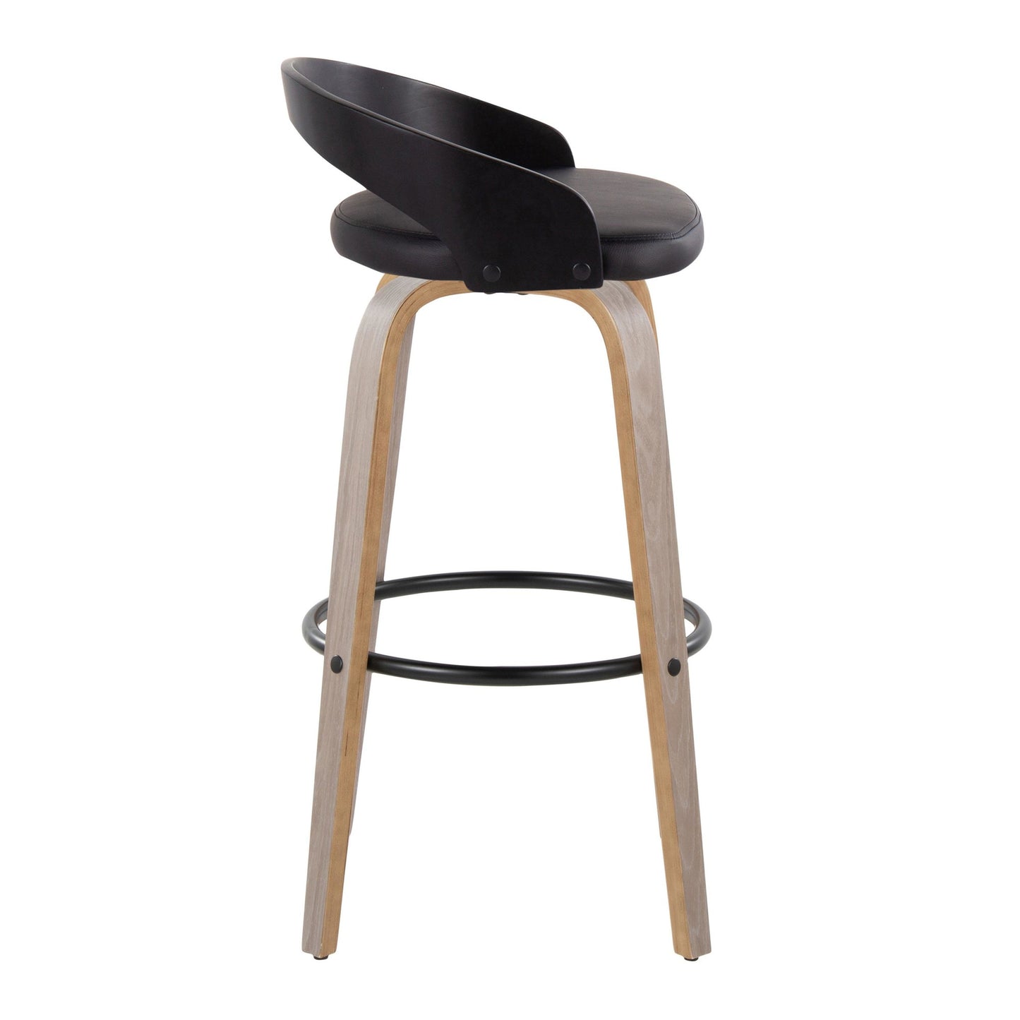 Grotto 30" Fixed-Height Barstool - Set of 2 By LumiSource - B30-GROTTOPU-GRTZR2 NANABN2 | Bar Stools | Modishstore - 37