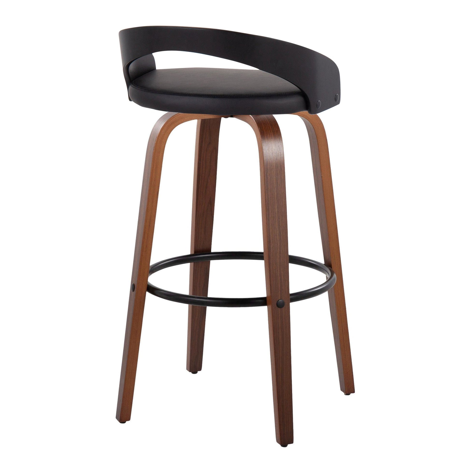 Grotto 30" Fixed-Height Barstool - Set of 2 By LumiSource - B30-GROTTOPU-GRTZR2 NANABN2 | Bar Stools | Modishstore - 48