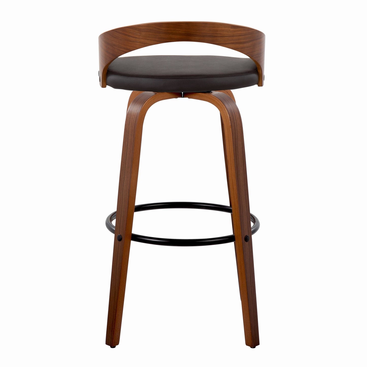 Grotto 30" Fixed-Height Barstool - Set of 2 By LumiSource - B30-GROTTOPU-GRTZQ2 WLWLBN2 | Bar Stools | Modishstore - 10