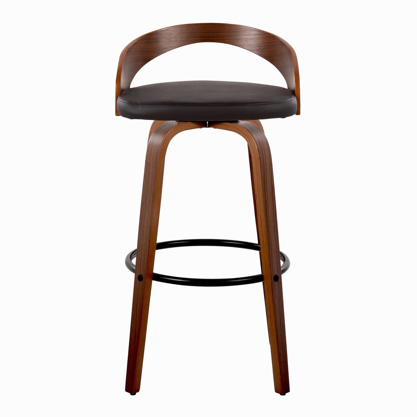 Grotto 30" Fixed-Height Barstool - Set of 2 By LumiSource - B30-GROTTOPU-GRTZQ2 WLWLBN2 | Bar Stools | Modishstore - 9