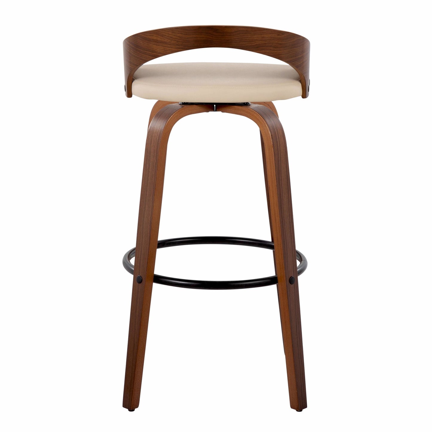 Grotto 30" Fixed-Height Barstool - Set of 2 By LumiSource - B30-GROTTOPU-GRTZQ2 WLWLBN2 | Bar Stools | Modishstore - 18