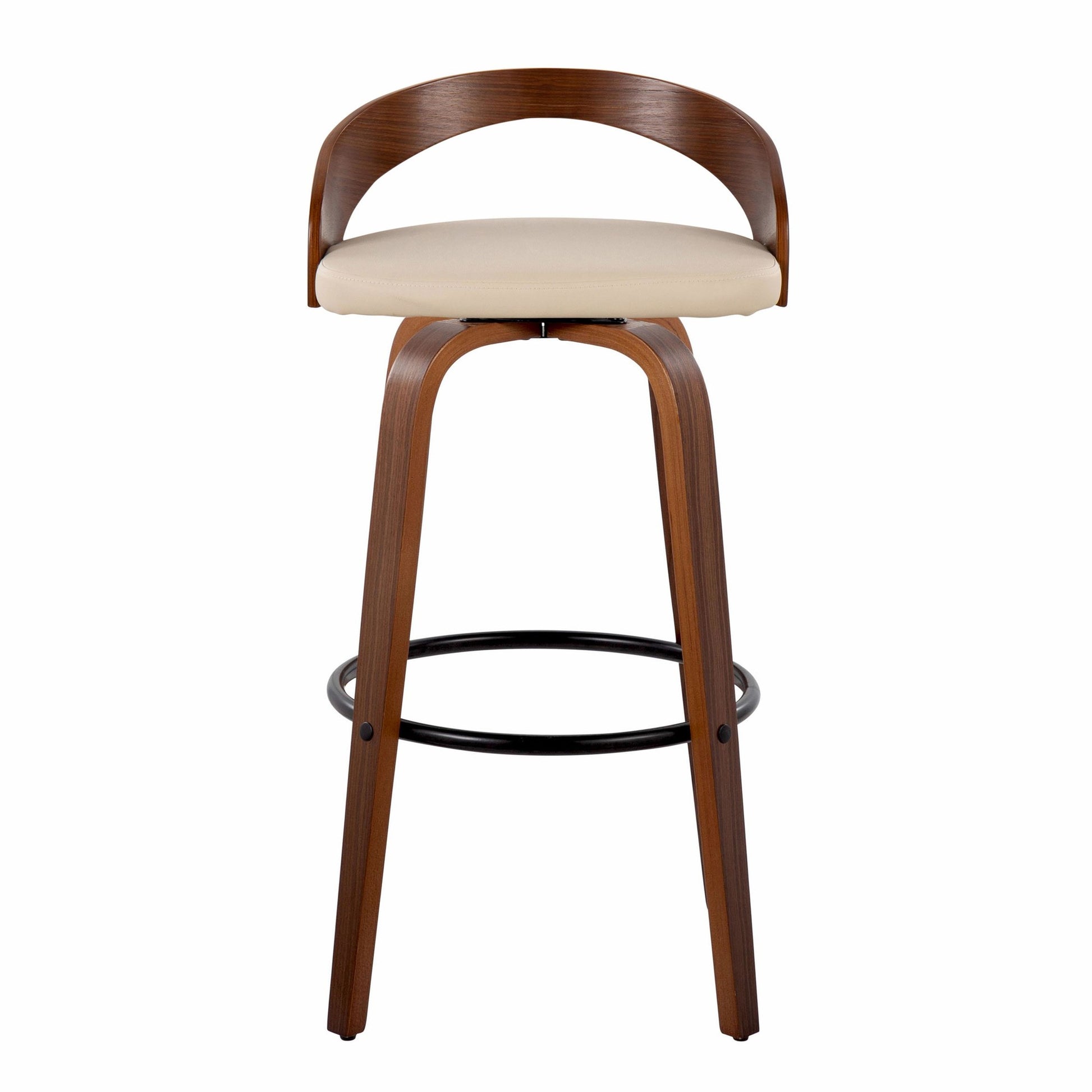 Grotto 30" Fixed-Height Barstool - Set of 2 By LumiSource - B30-GROTTOPU-GRTZQ2 WLWLBN2 | Bar Stools | Modishstore - 17