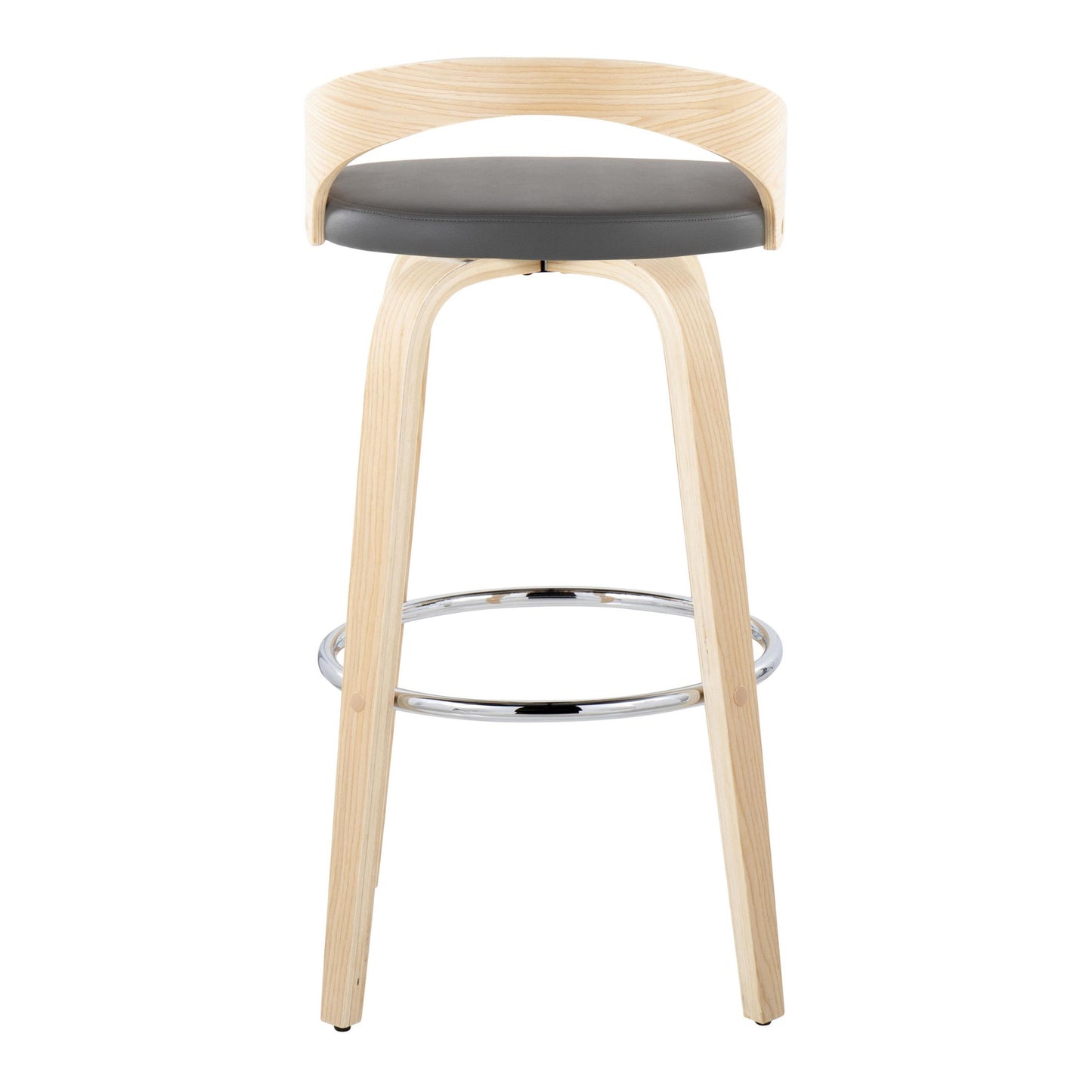 Grotto 30" Fixed-Height Barstool - Set of 2 By LumiSource - B30-GROTTOPU-GRTZR2 NANABN2 | Bar Stools | Modishstore - 20