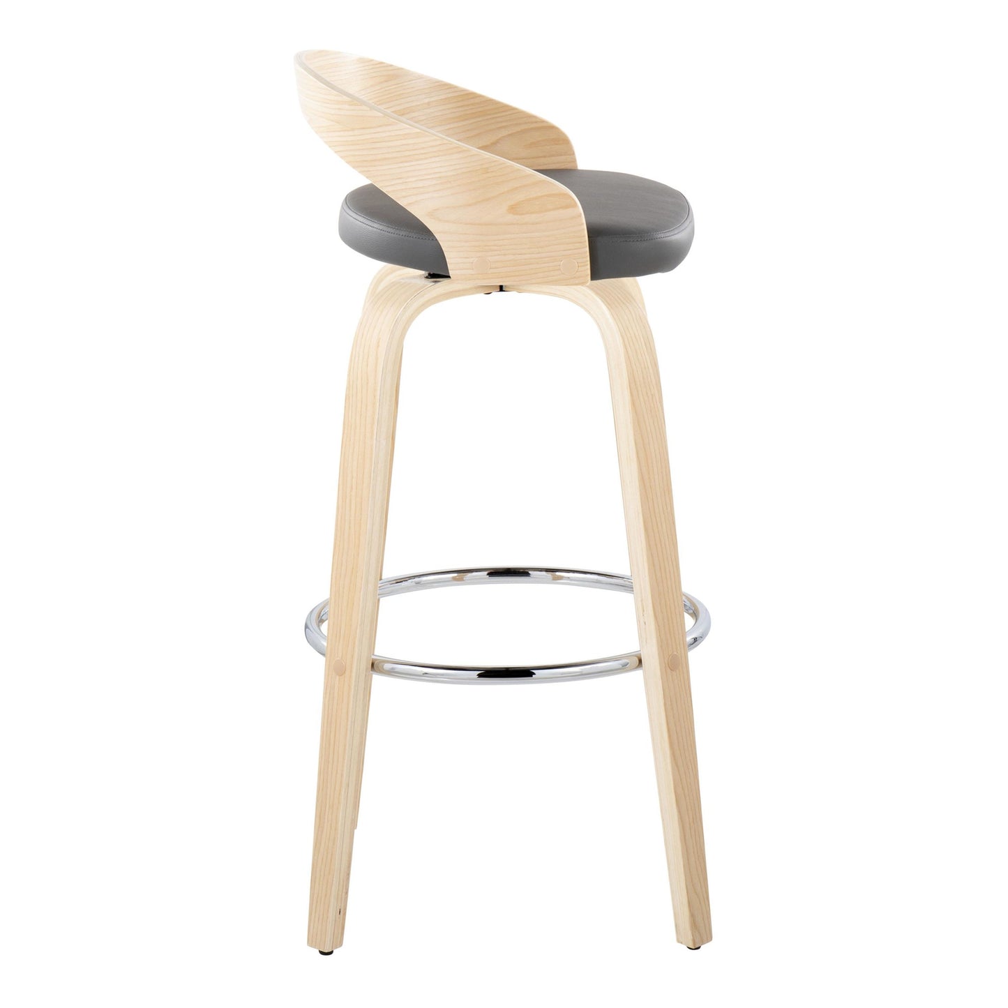 Grotto 30" Fixed-Height Barstool - Set of 2 By LumiSource - B30-GROTTOPU-GRTZR2 NANABN2 | Bar Stools | Modishstore - 17