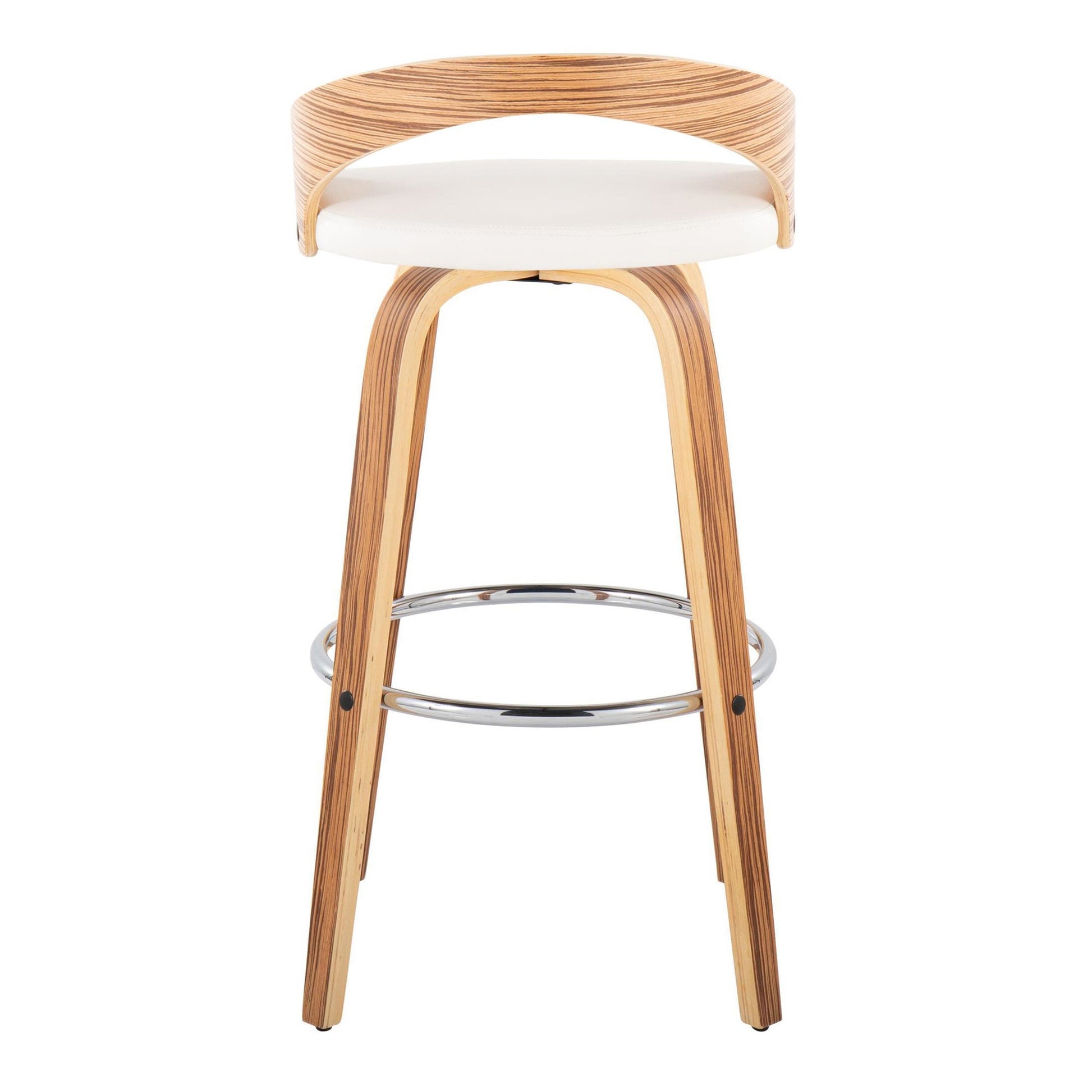 Grotto 30" Fixed-Height Barstool - Set of 2 By LumiSource - B30-GROTTOPU-GRTZQ2 WLWLBN2 | Bar Stools | Modishstore - 28