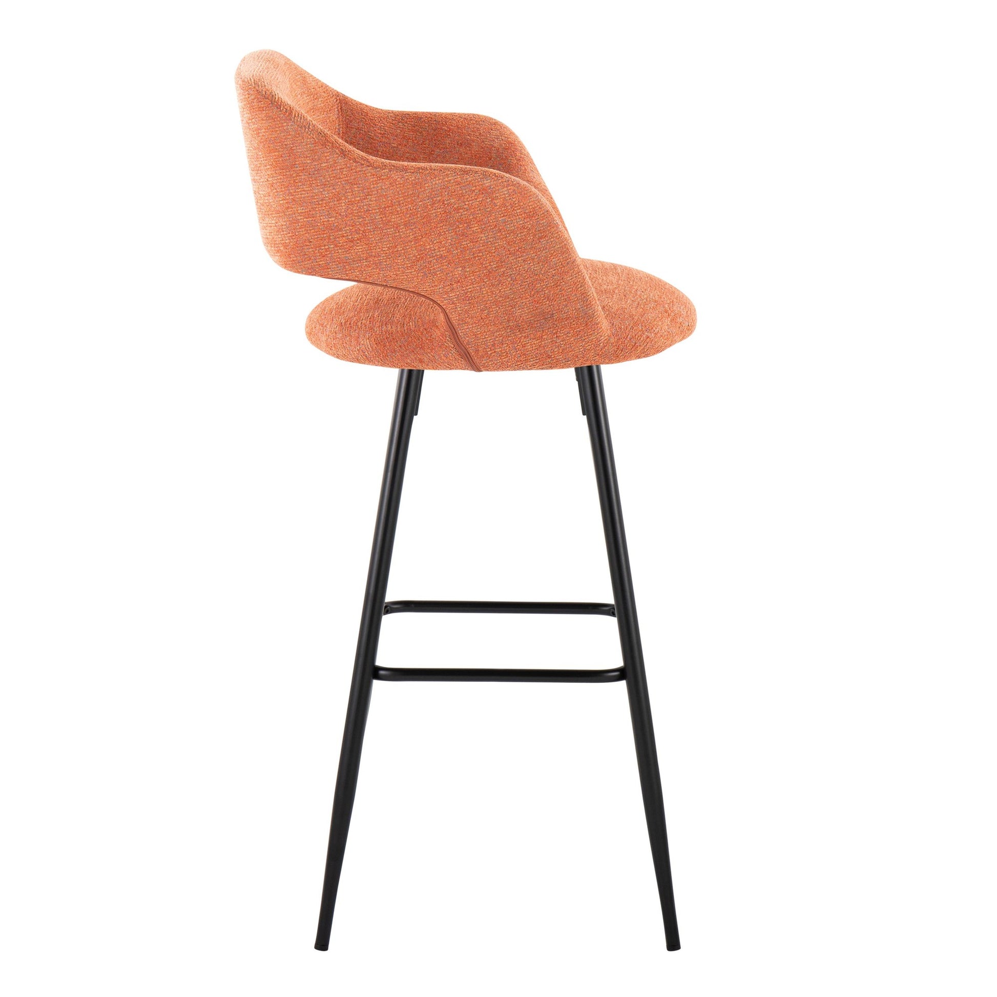 Margarite 30" Fixed-Height Barstool - Set of 2 By LumiSource - B30-MARGFB-MARGX2 BKO2 | Bar Stools | Modishstore - 5