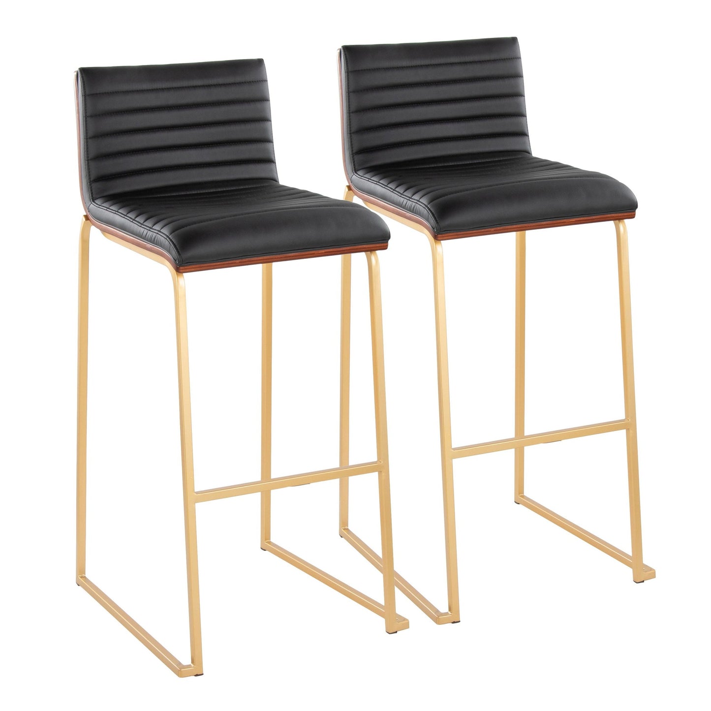 Mason Mara 30" Fixed-Height Barstool - Set of 2 By LumiSource - B30-MASONPU-MARA1 AUWLBK2 | Bar Stools | Modishstore - 3