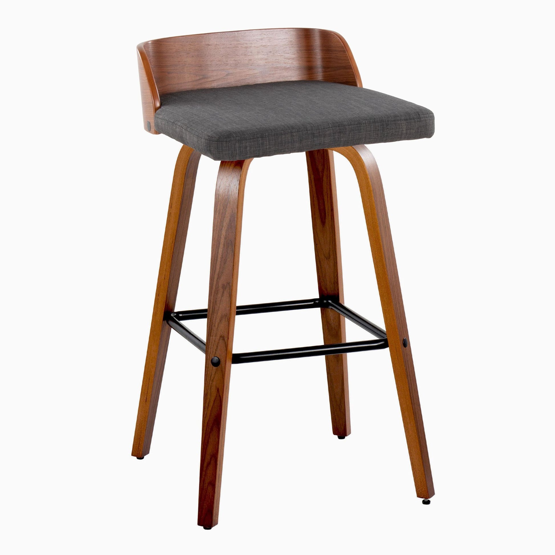 Maya 30" Fixed-Height Barstool - Set of 2 By LumiSource - B30-MAYAFB-GRTZX2 WLWLCHAR2 | Bar Stools | Modishstore - 6