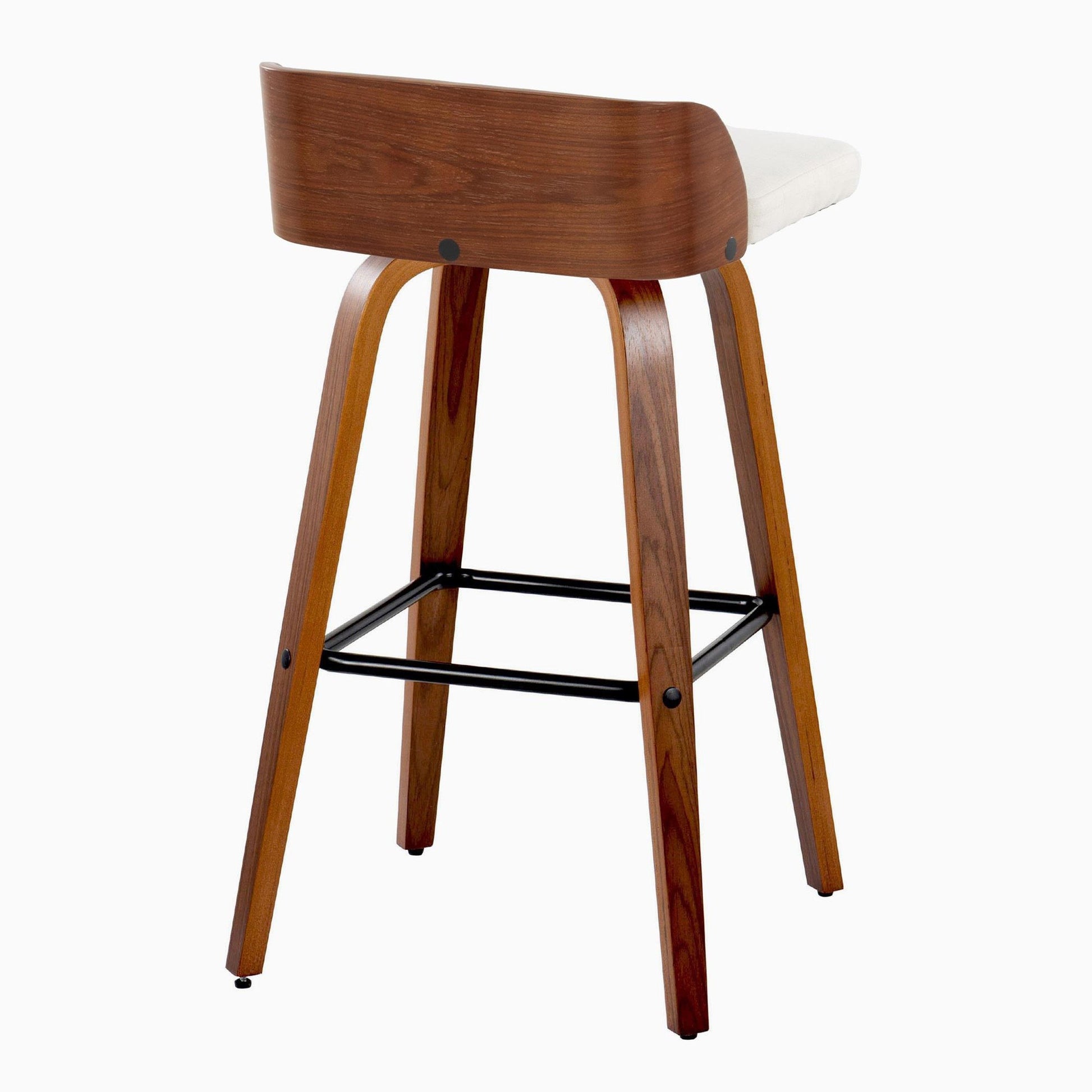 Maya 30" Fixed-Height Barstool - Set of 2 By LumiSource - B30-MAYAFB-GRTZX2 WLWLCHAR2 | Bar Stools | Modishstore - 17