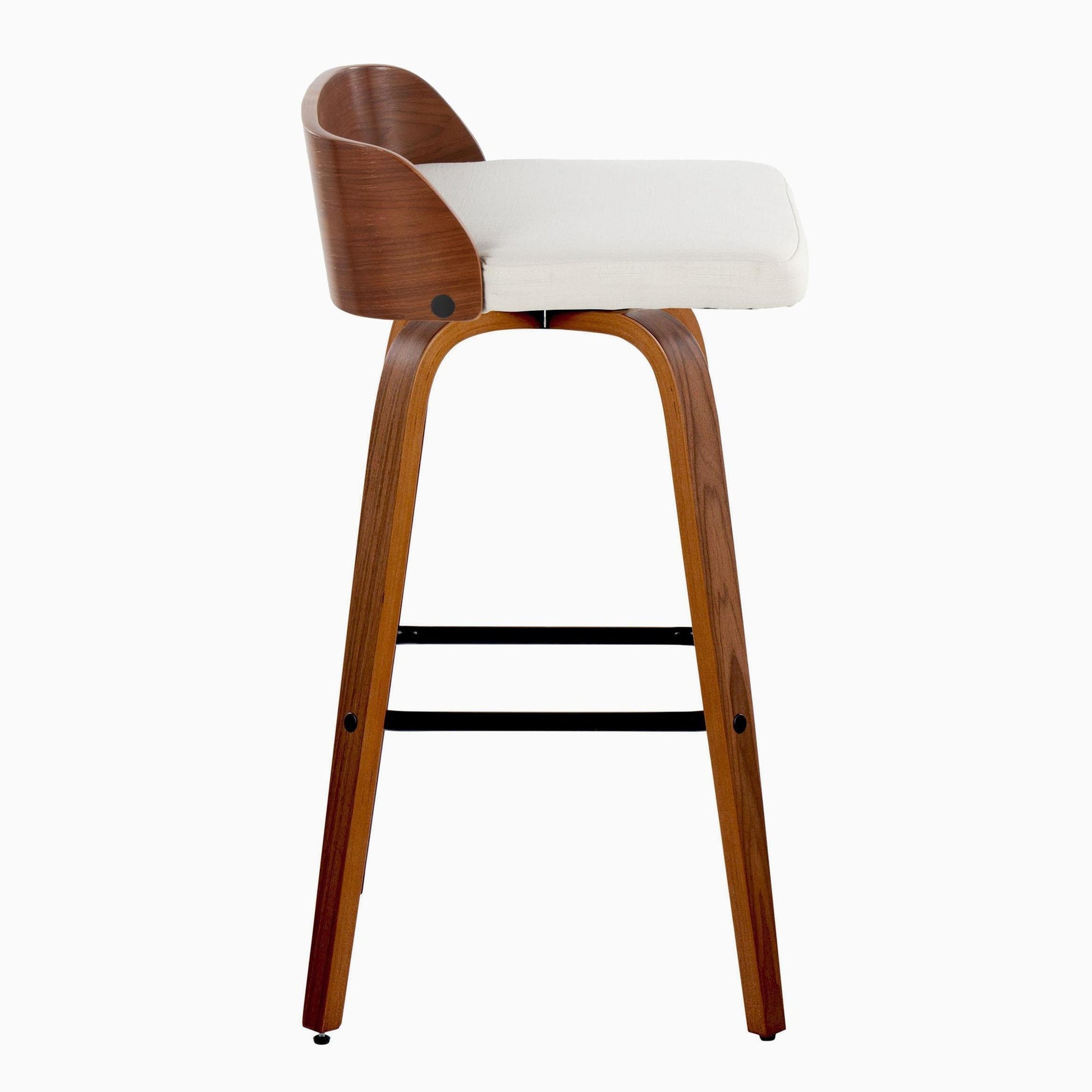 Maya 30" Fixed-Height Barstool - Set of 2 By LumiSource - B30-MAYAFB-GRTZX2 WLWLCHAR2 | Bar Stools | Modishstore - 16