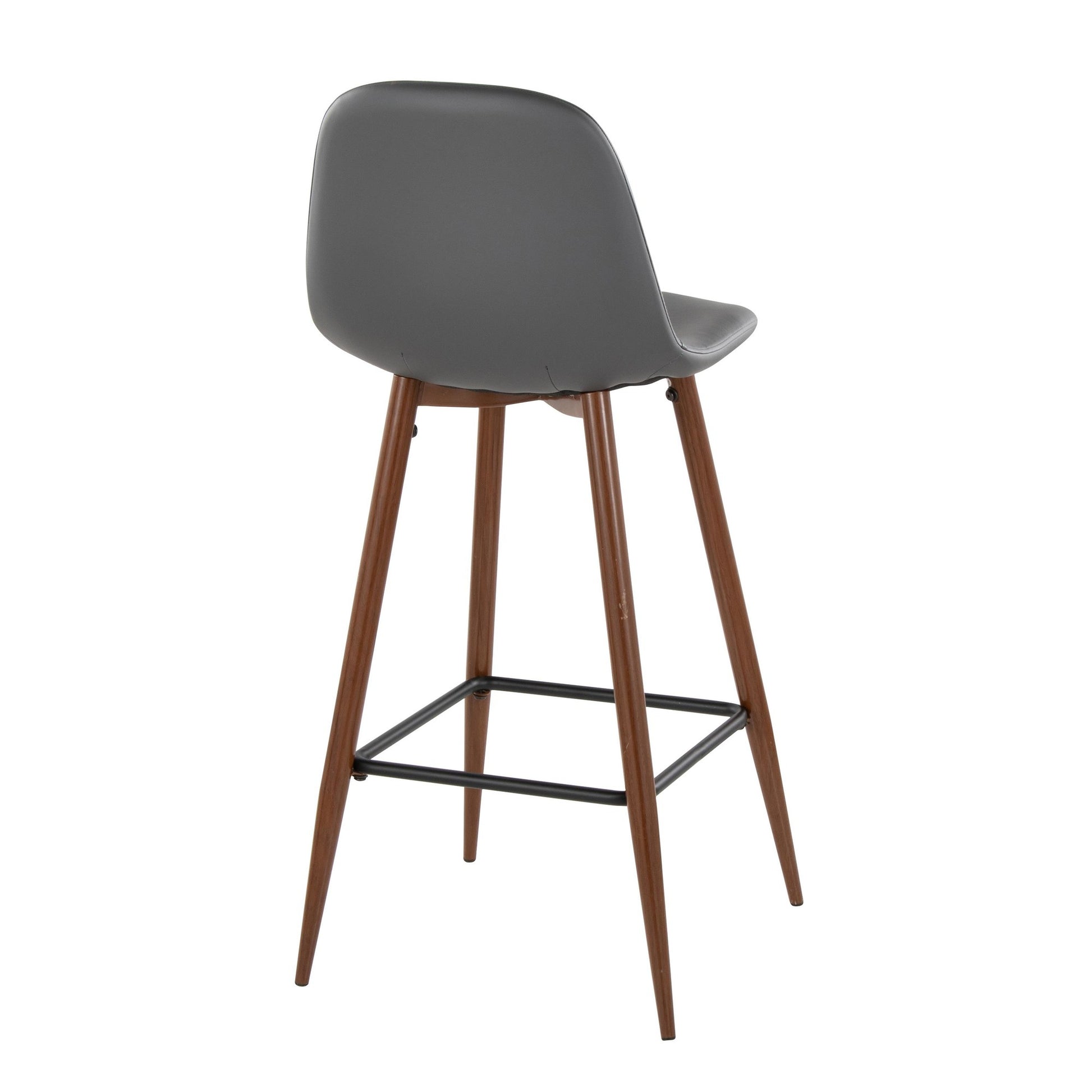 Pebble 30" Fixed-Height Barstool - Set of 2 By LumiSource - B30-PEBPU-X1 BKGY2 | Bar Stools | Modishstore - 22