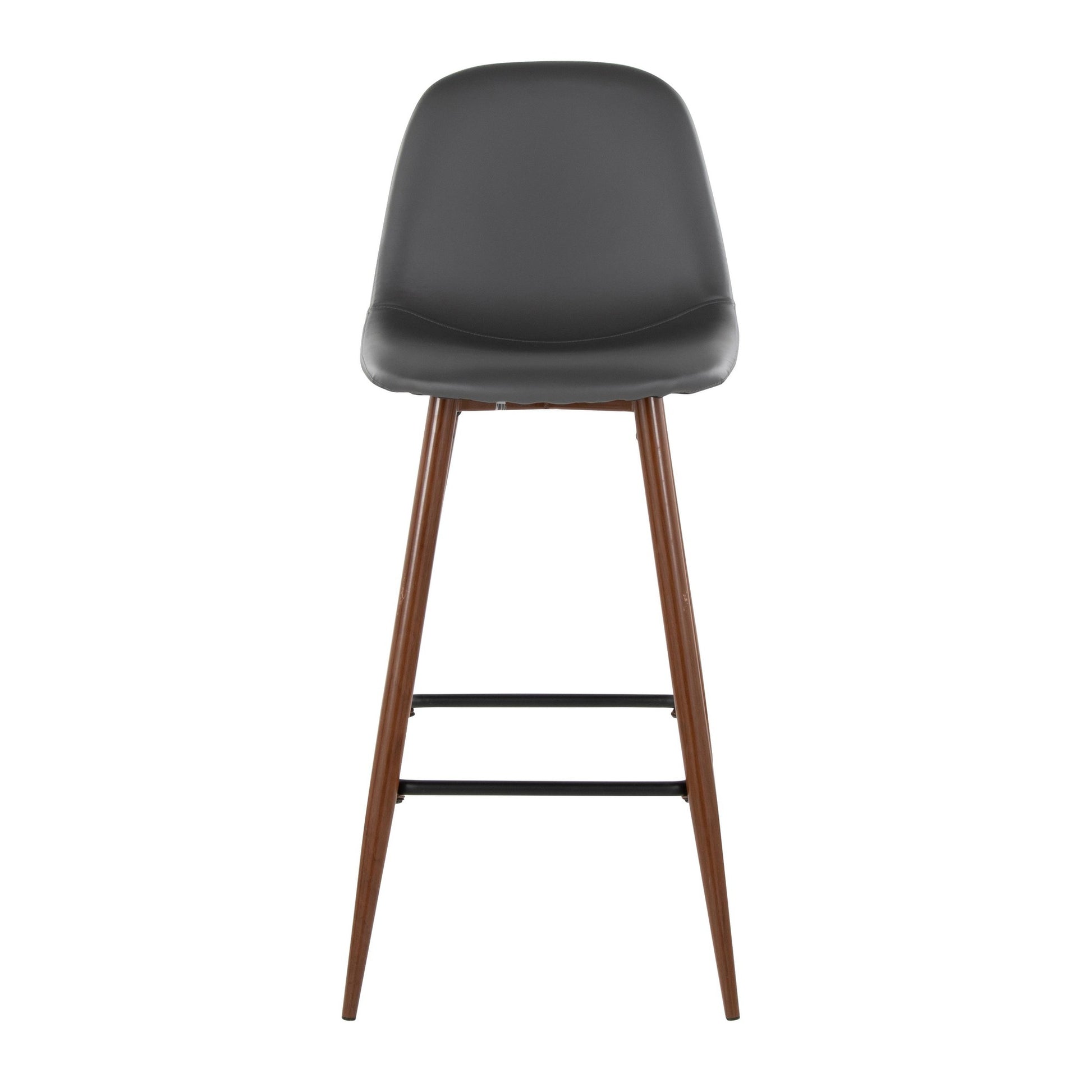 Pebble 30" Fixed-Height Barstool - Set of 2 By LumiSource - B30-PEBPU-X1 BKGY2 | Bar Stools | Modishstore - 23