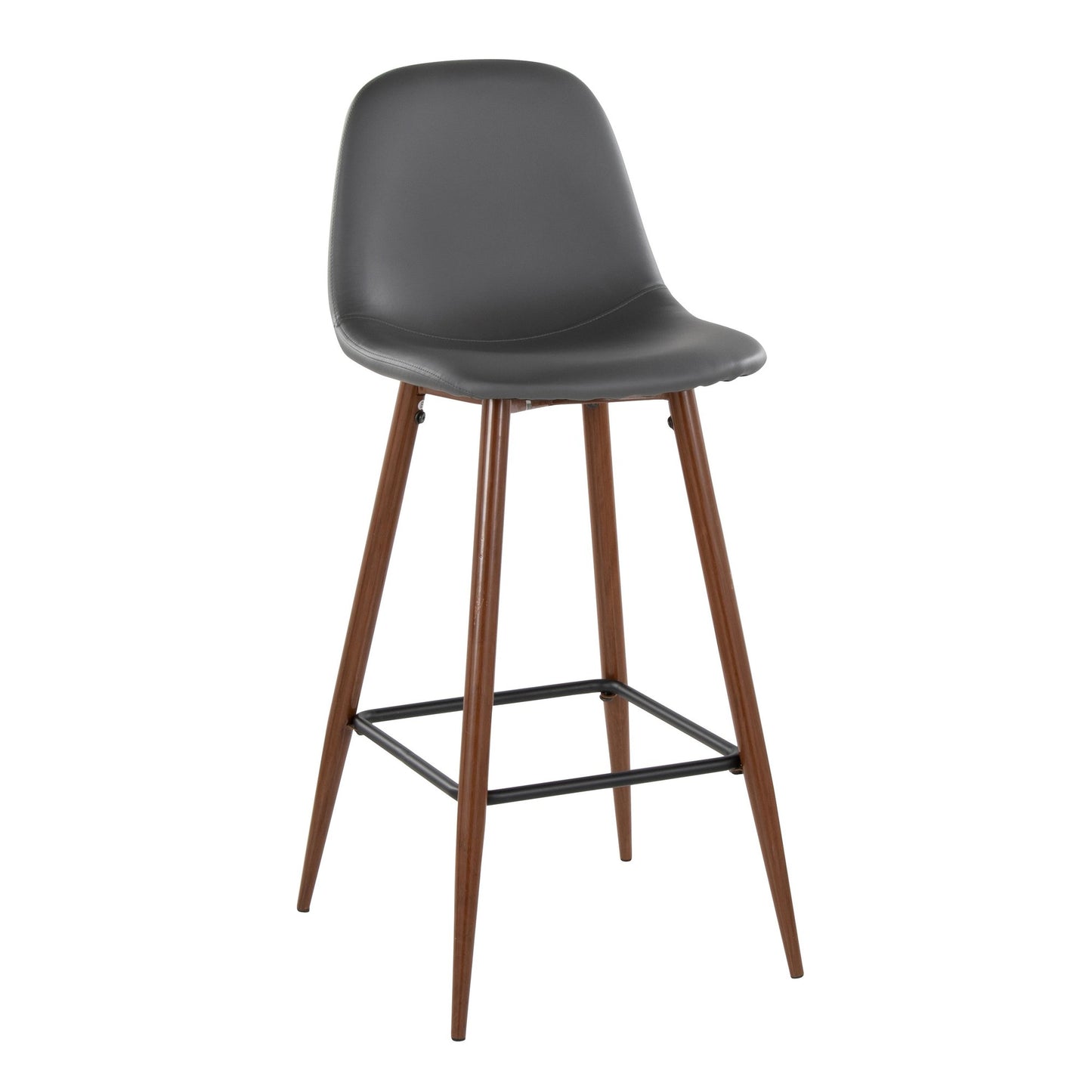 Pebble 30" Fixed-Height Barstool - Set of 2 By LumiSource - B30-PEBPU-X1 BKGY2 | Bar Stools | Modishstore - 20