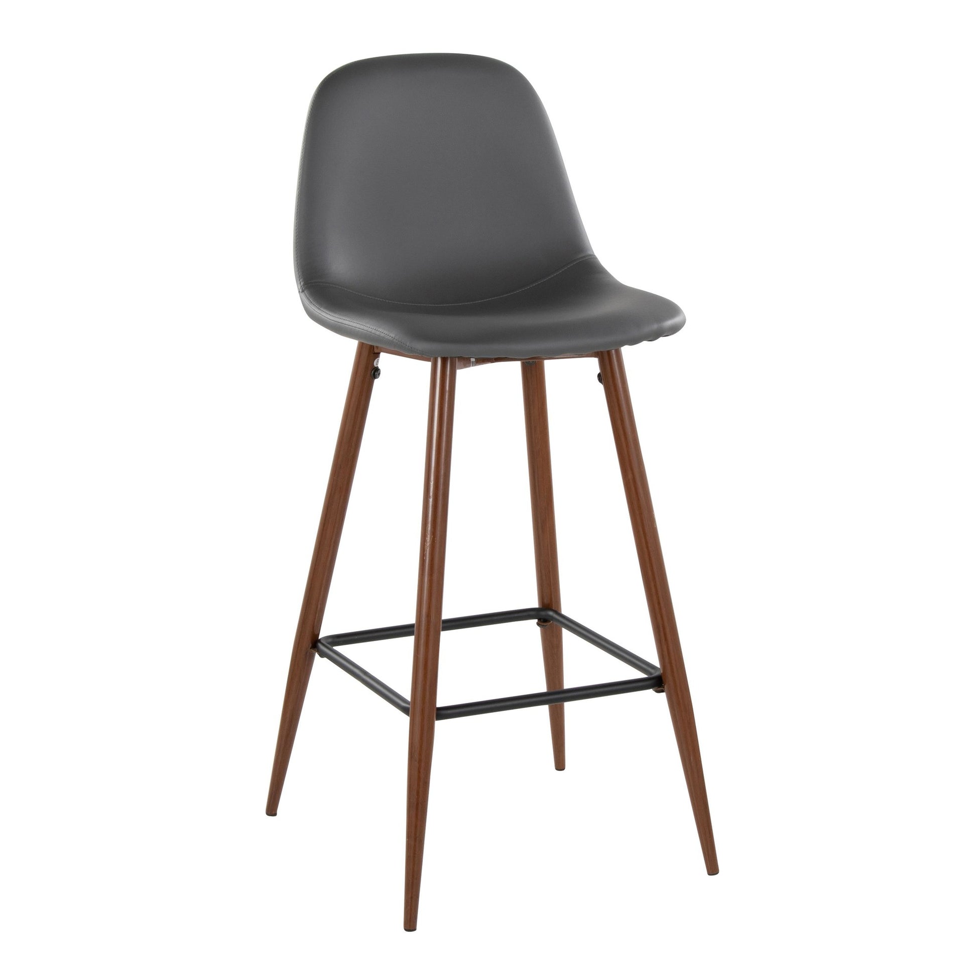 Pebble 30" Fixed-Height Barstool - Set of 2 By LumiSource - B30-PEBPU-X1 BKGY2 | Bar Stools | Modishstore - 20