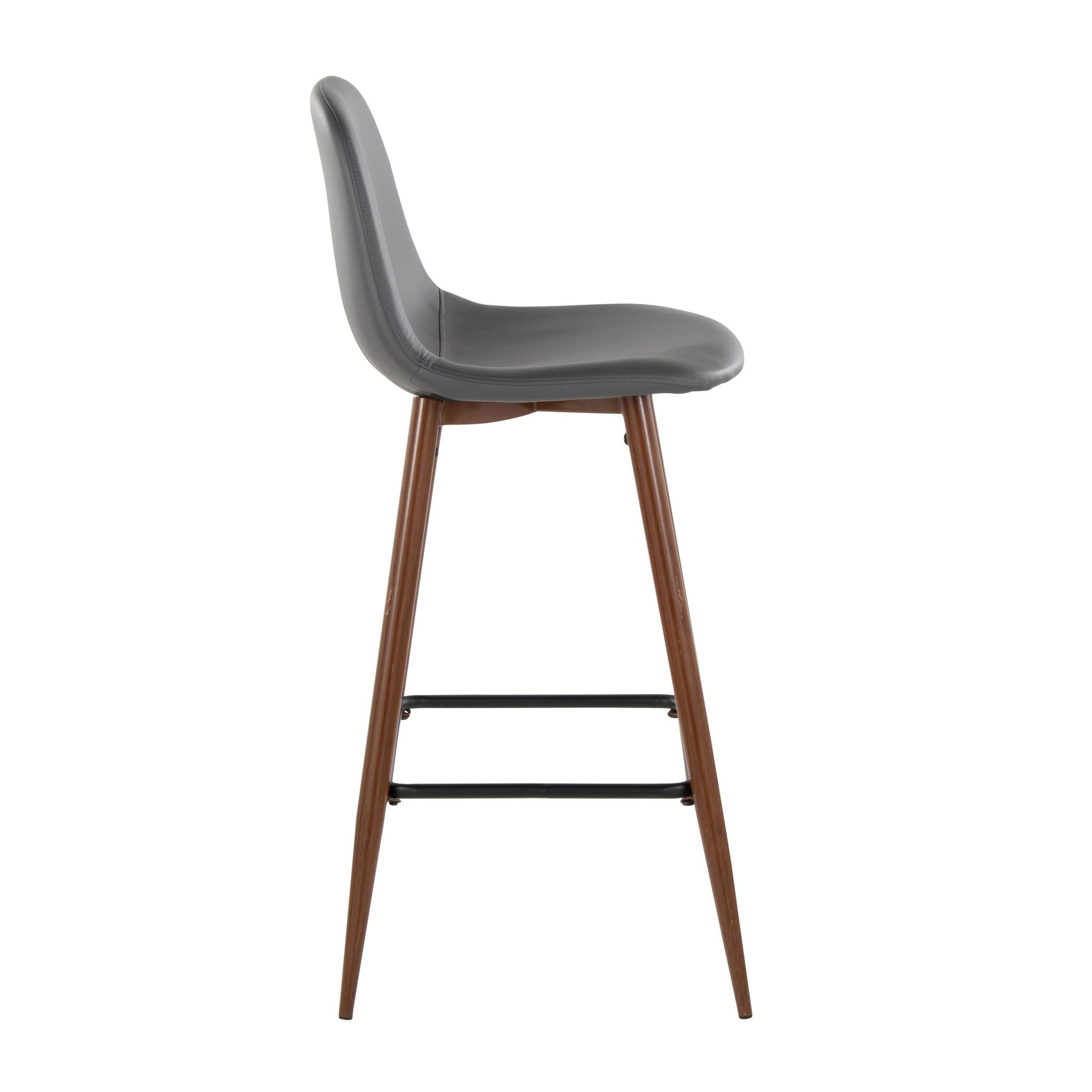 Pebble 30" Fixed-Height Barstool - Set of 2 By LumiSource - B30-PEBPU-X1 BKGY2 | Bar Stools | Modishstore - 21