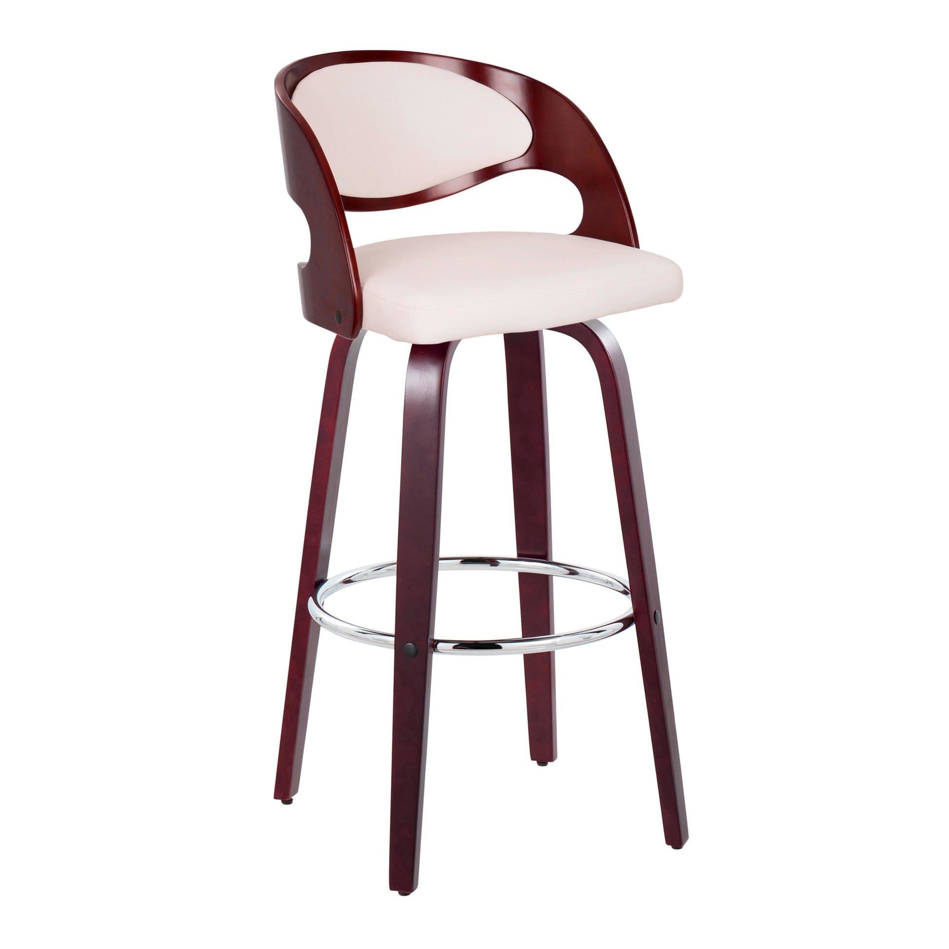 Pino 30" Fixed-Height Barstool - Set of 2 By LumiSource - B30-PINOPU-GRTZR2 CHCHW2 | Bar Stools | Modishstore - 2