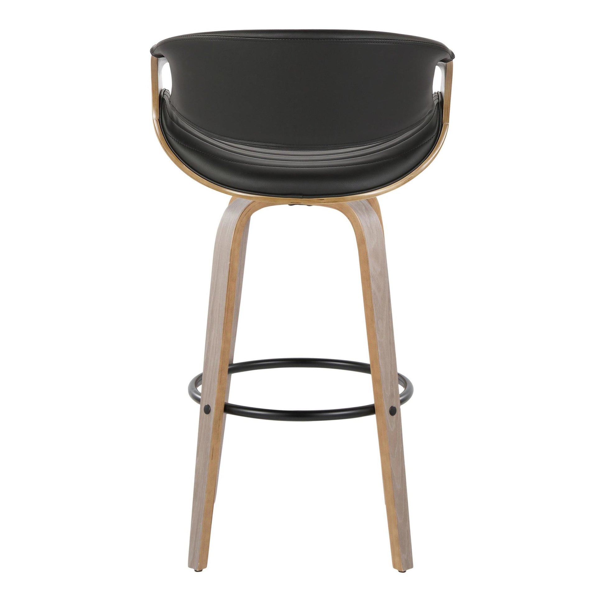 Symphony 30" Fixed-Height Barstool - Set of 2 By LumiSource - B30-SYMPPU-GRTZQ2 LGYLGYBK2 | Bar Stools | Modishstore - 10