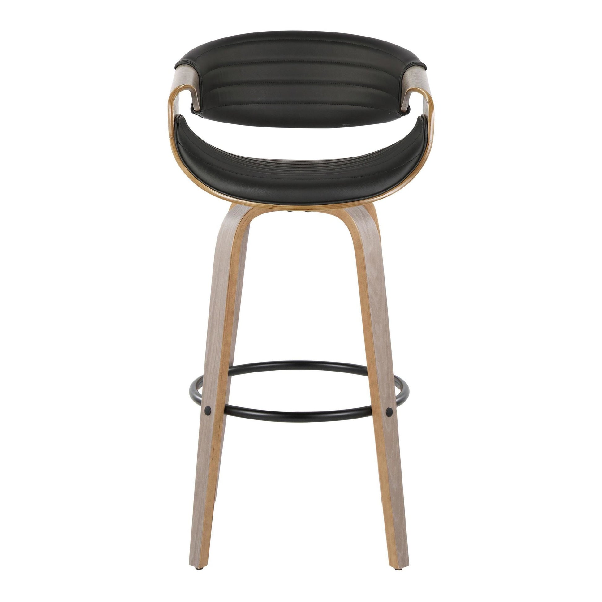 Symphony 30" Fixed-Height Barstool - Set of 2 By LumiSource - B30-SYMPPU-GRTZQ2 LGYLGYBK2 | Bar Stools | Modishstore - 8