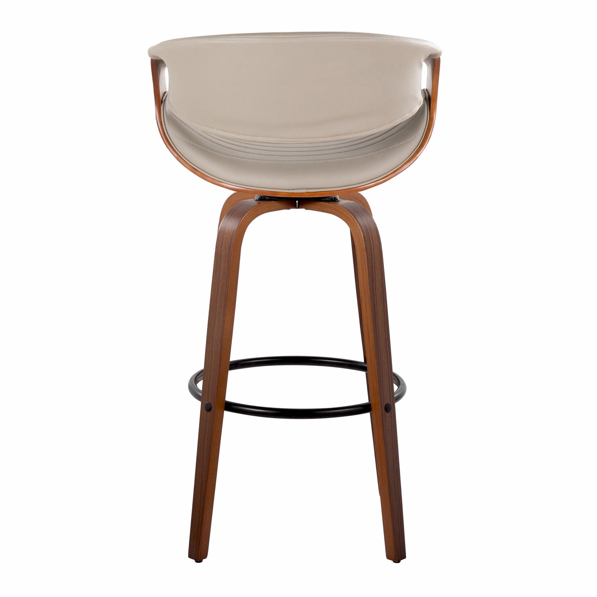 Symphony 30" Fixed-Height Barstool - Set of 2 By LumiSource - B30-SYMPPU-GRTZQ2 LGYLGYBK2 | Bar Stools | Modishstore - 18