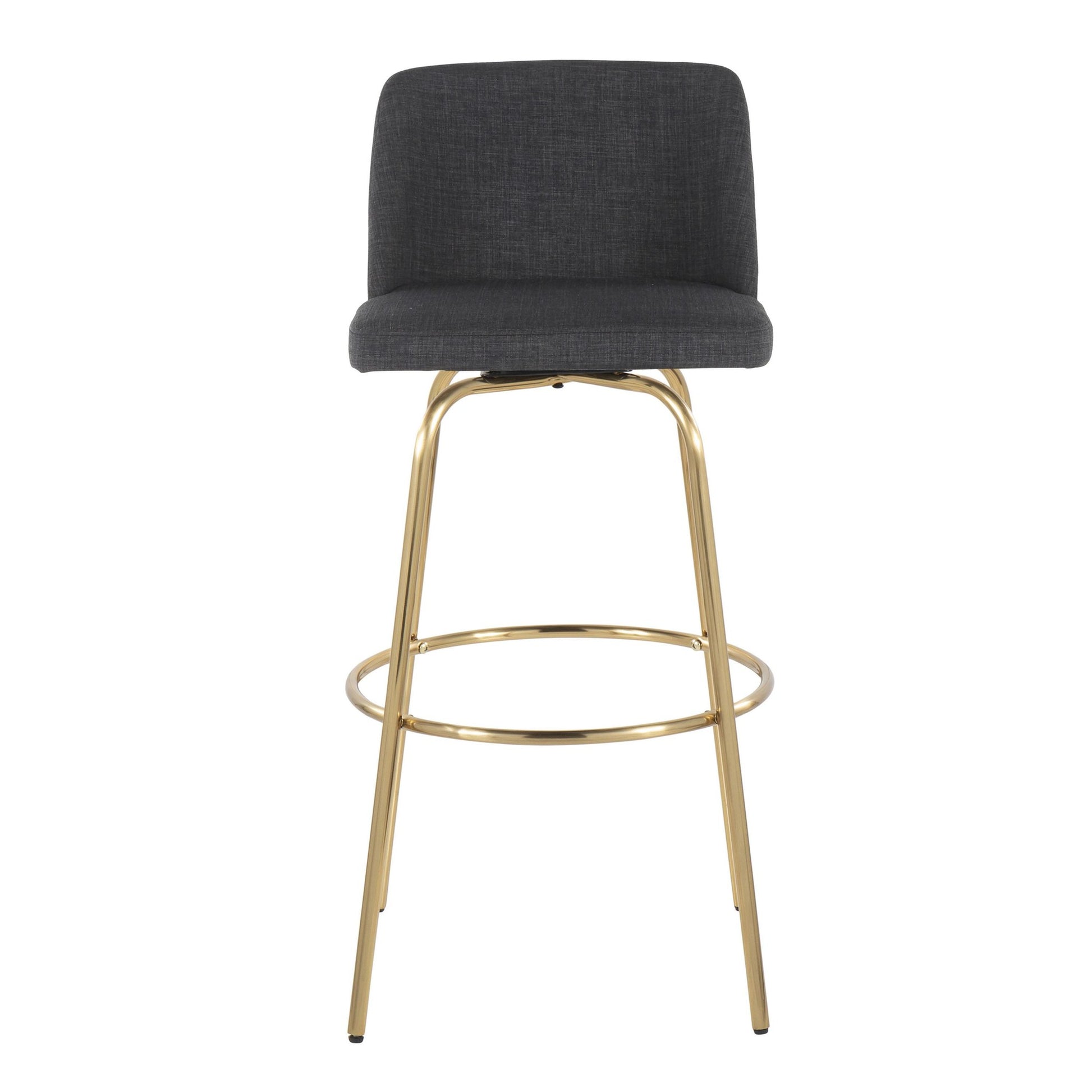 Toriano 30" Fixed-Height Barstool - Set of 2 By LumiSource - B30-TRNOFB-CLARZG2 AUBU2 | Bar Stools | Modishstore - 19