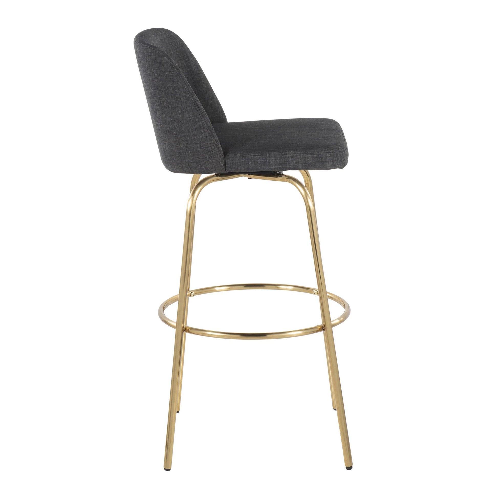 Toriano 30" Fixed-Height Barstool - Set of 2 By LumiSource - B30-TRNOFB-CLARZG2 AUBU2 | Bar Stools | Modishstore - 17