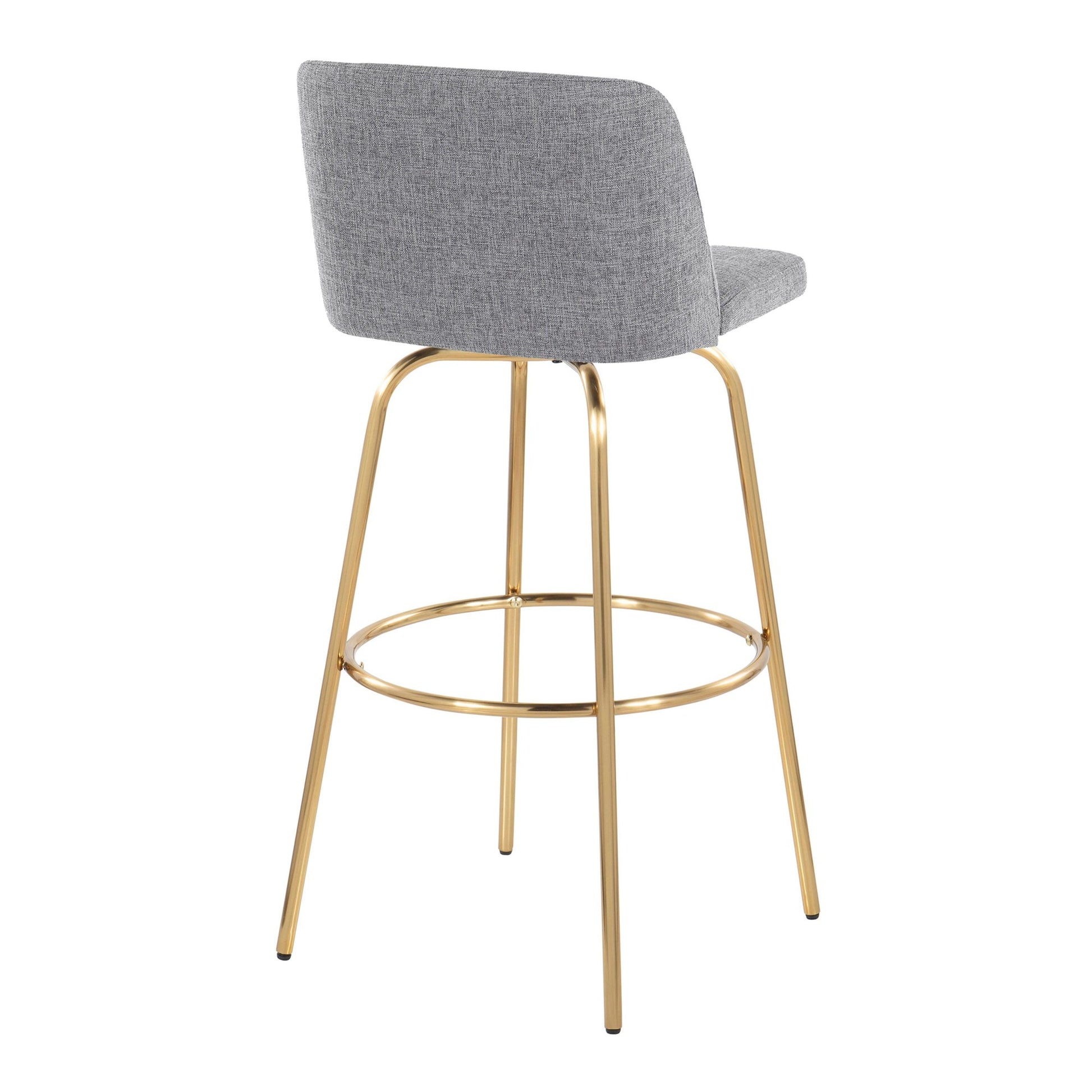 Toriano 30" Fixed-Height Barstool - Set of 2 By LumiSource - B30-TRNOFB-CLARZG2 AUBU2 | Bar Stools | Modishstore - 28