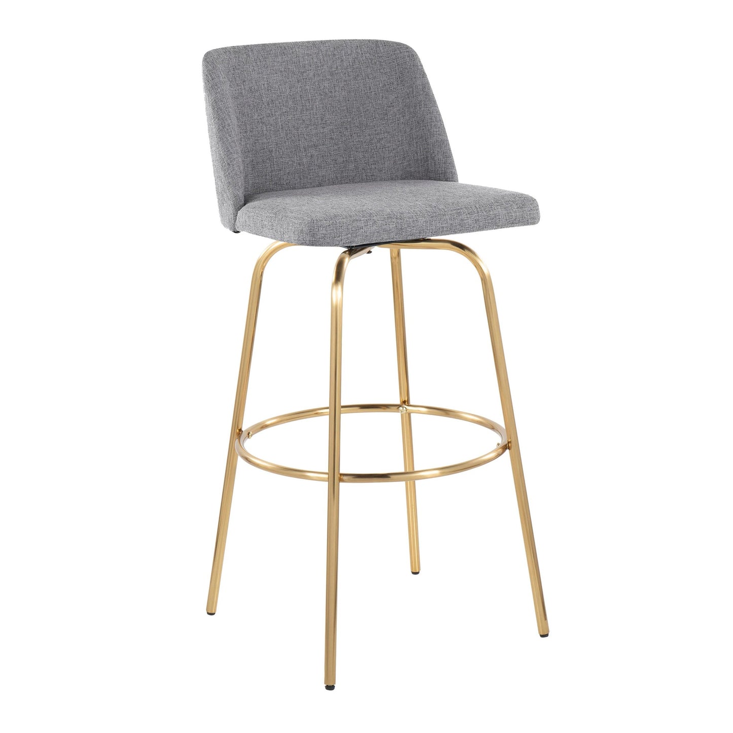 Toriano 30" Fixed-Height Barstool - Set of 2 By LumiSource - B30-TRNOFB-CLARZG2 AUBU2 | Bar Stools | Modishstore - 26