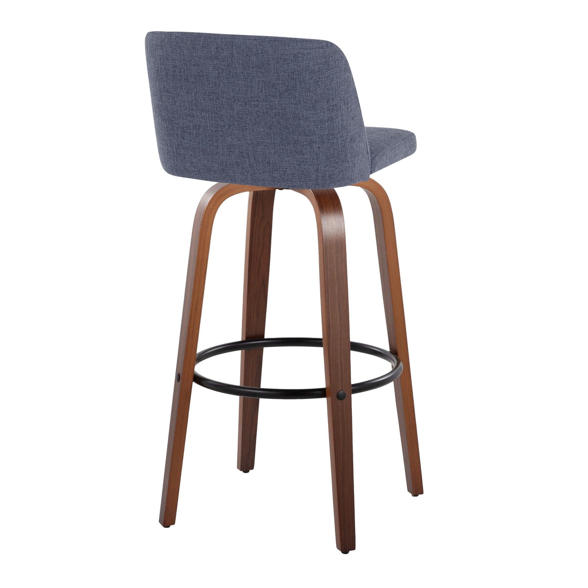 Toriano 30" Fixed-Height Barstool - Set of 2 By LumiSource - B30-TRNOFB-GRTZQ2 WLBU2 | Bar Stools | Modishstore - 8