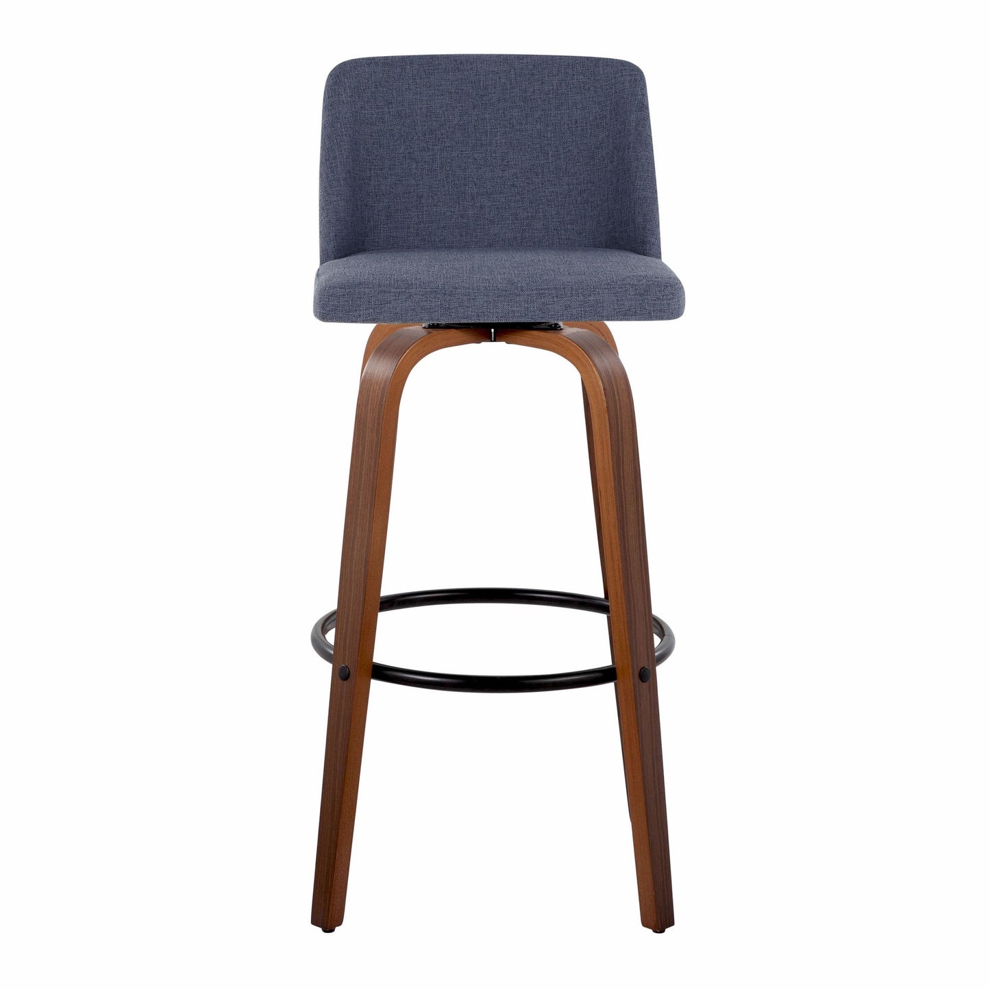 Toriano 30" Fixed-Height Barstool - Set of 2 By LumiSource - B30-TRNOFB-GRTZQ2 WLBU2 | Bar Stools | Modishstore - 9