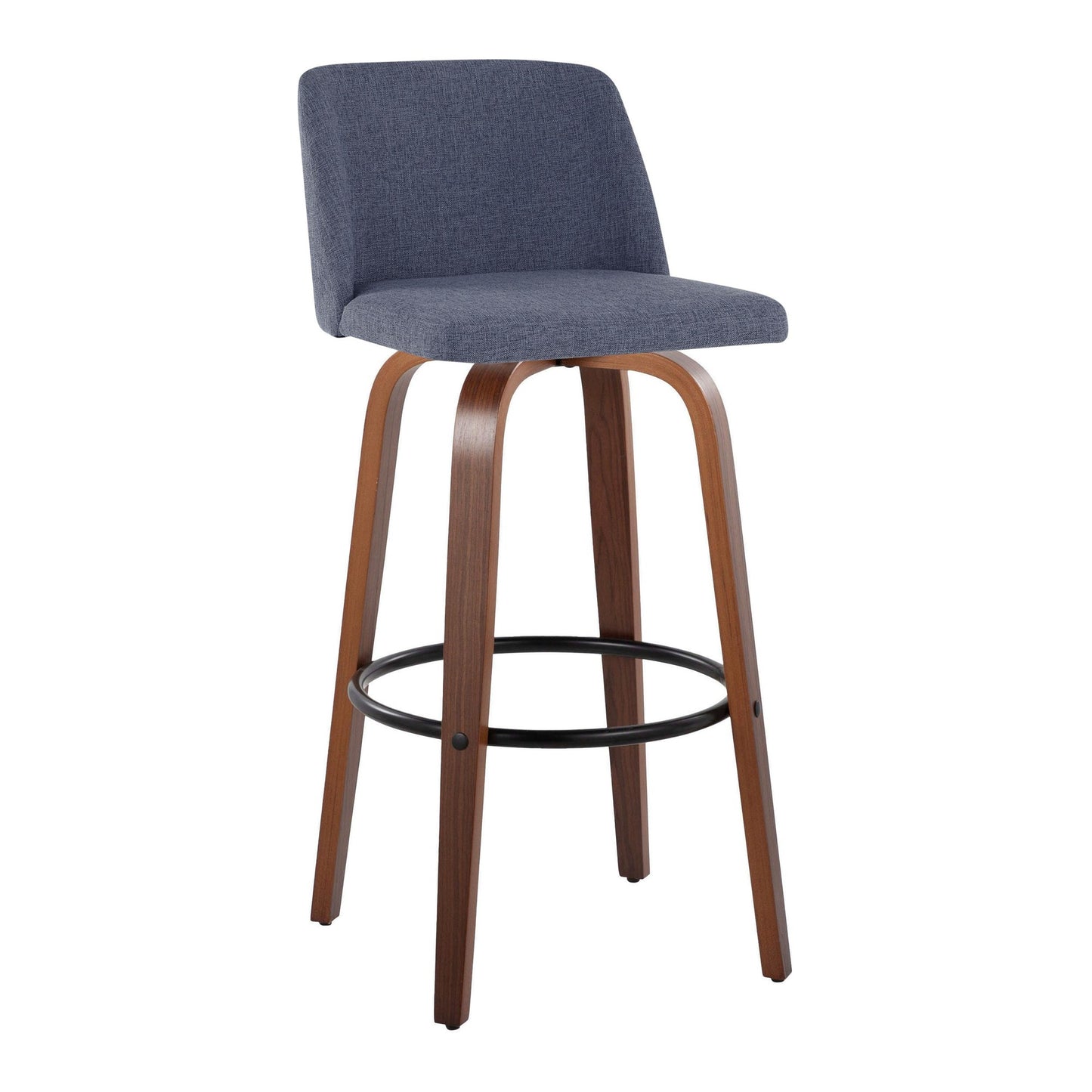 Toriano 30" Fixed-Height Barstool - Set of 2 By LumiSource - B30-TRNOFB-GRTZQ2 WLBU2 | Bar Stools | Modishstore - 6