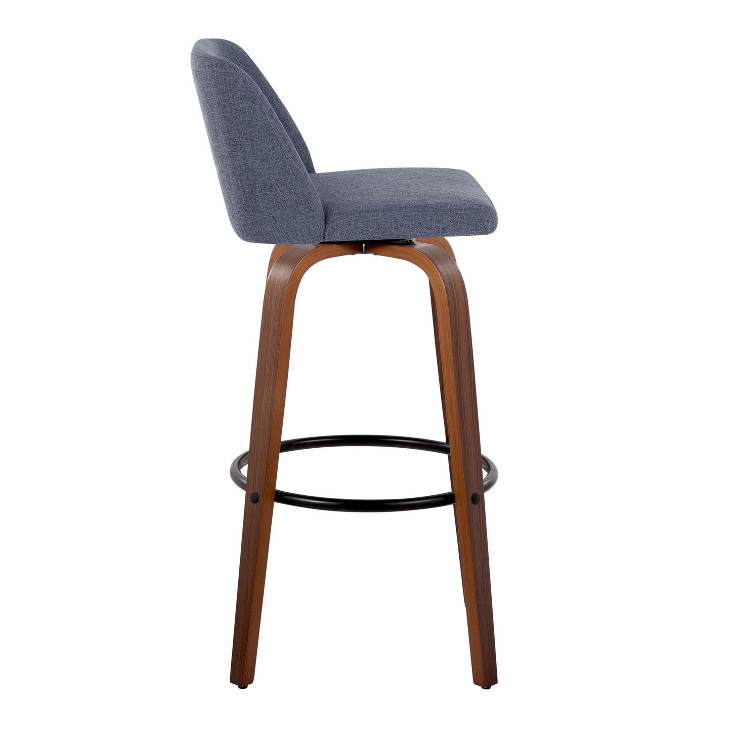 Toriano 30" Fixed-Height Barstool - Set of 2 By LumiSource - B30-TRNOFB-GRTZQ2 WLBU2 | Bar Stools | Modishstore - 7