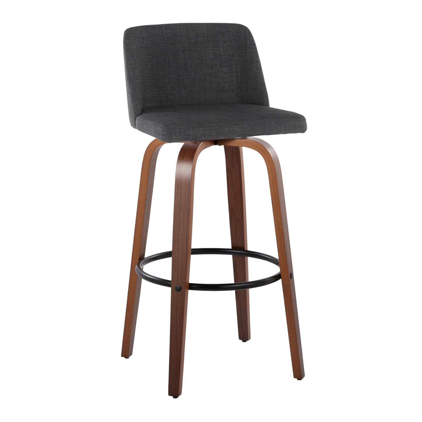 Toriano 30" Fixed-Height Barstool - Set of 2 By LumiSource - B30-TRNOFB-GRTZQ2 WLBU2 | Bar Stools | Modishstore - 16