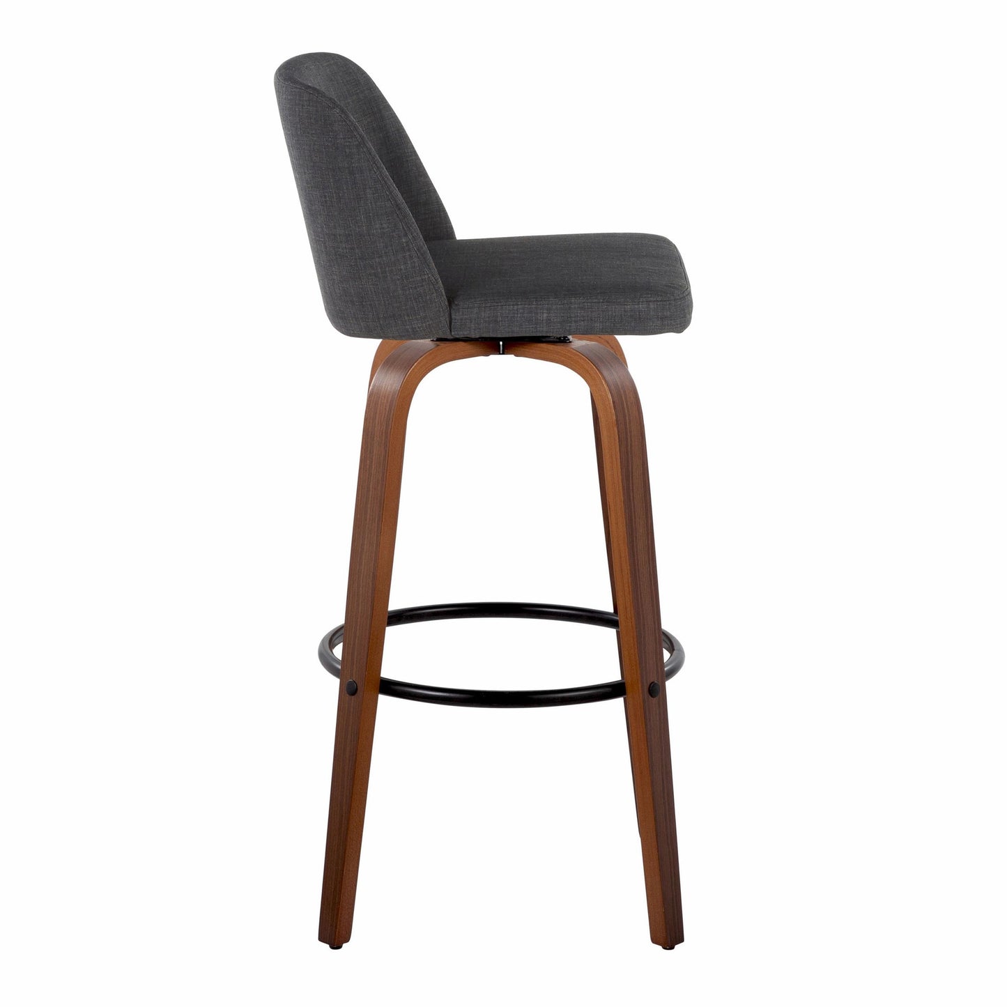 Toriano 30" Fixed-Height Barstool - Set of 2 By LumiSource - B30-TRNOFB-GRTZQ2 WLBU2 | Bar Stools | Modishstore - 17