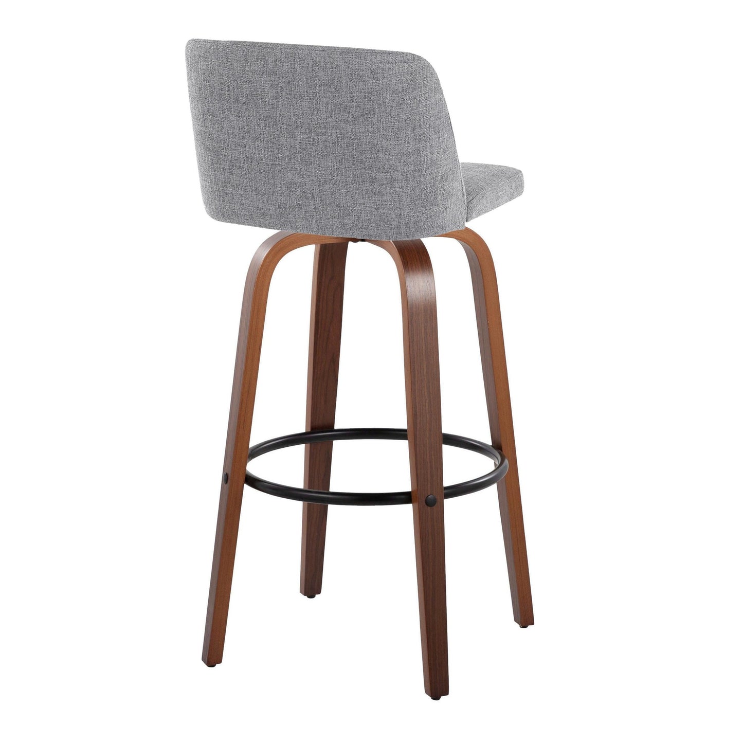 Toriano 30" Fixed-Height Barstool - Set of 2 By LumiSource - B30-TRNOFB-GRTZQ2 WLGY2 | Bar Stools | Modishstore - 8