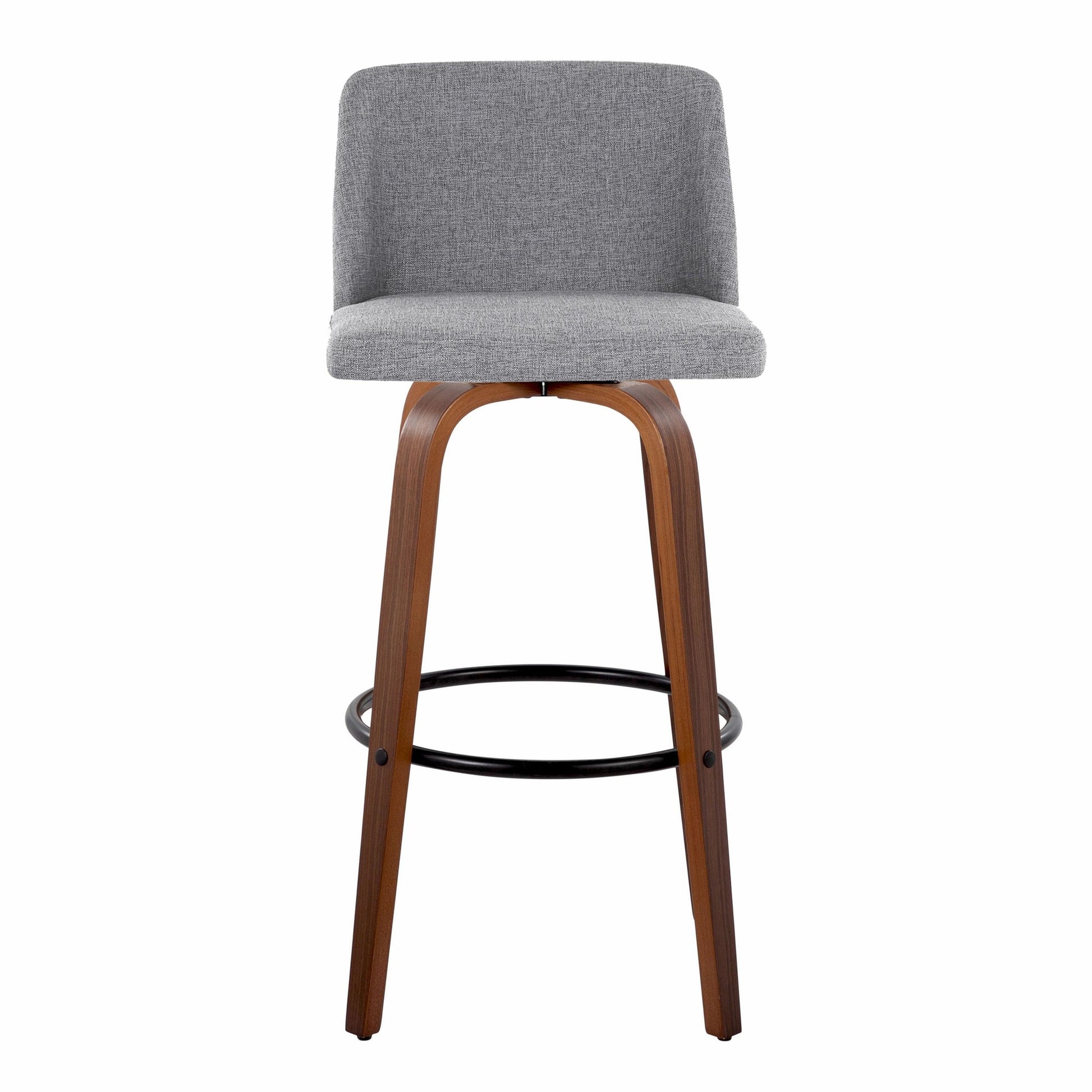 Toriano 30" Fixed-Height Barstool - Set of 2 By LumiSource - B30-TRNOFB-GRTZQ2 WLGY2 | Bar Stools | Modishstore - 9