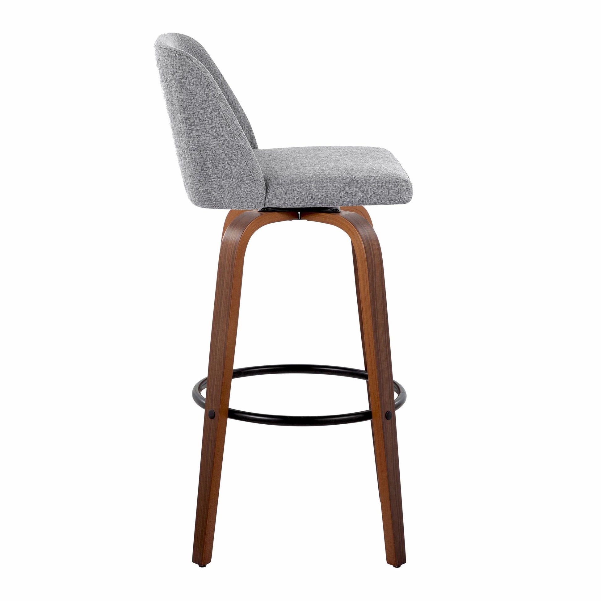 Toriano 30" Fixed-Height Barstool - Set of 2 By LumiSource - B30-TRNOFB-GRTZQ2 WLGY2 | Bar Stools | Modishstore - 7