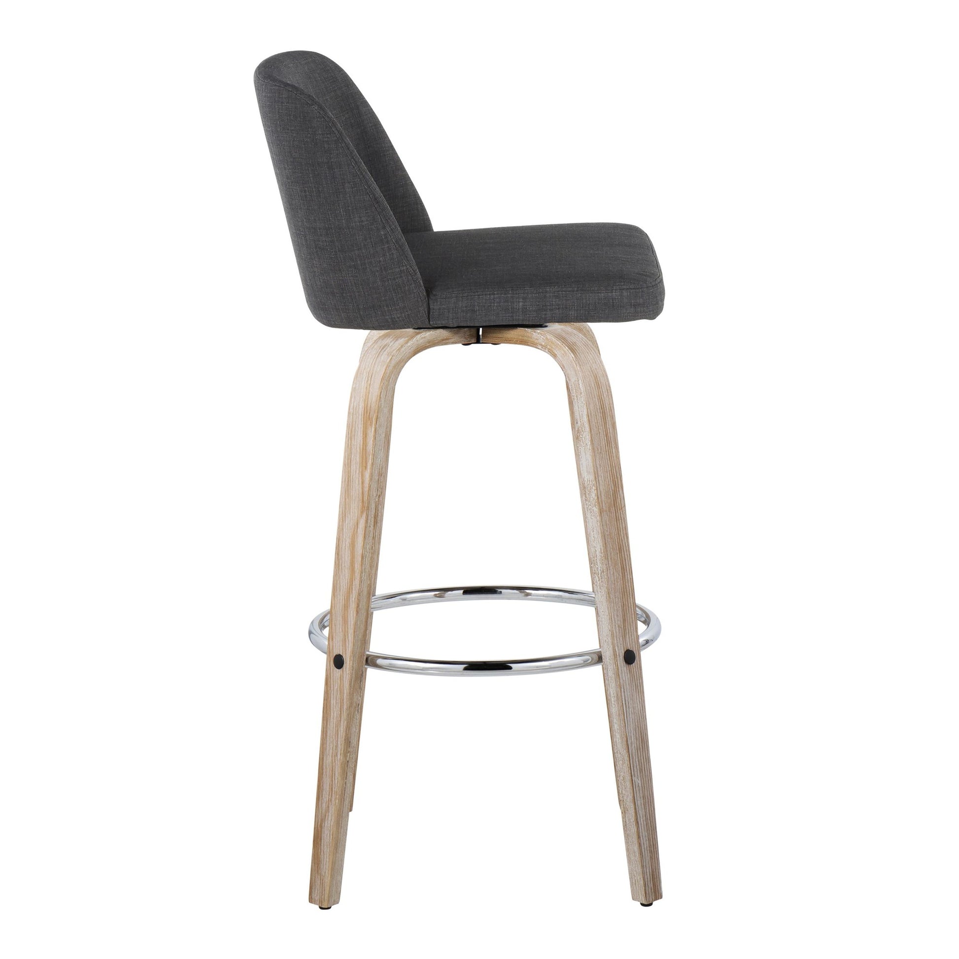 Toriano 30" Fixed-Height Barstool - Set of 2 By LumiSource - B30-TRNOFB-GRTZR2 WWBU2 | Bar Stools | Modishstore - 15