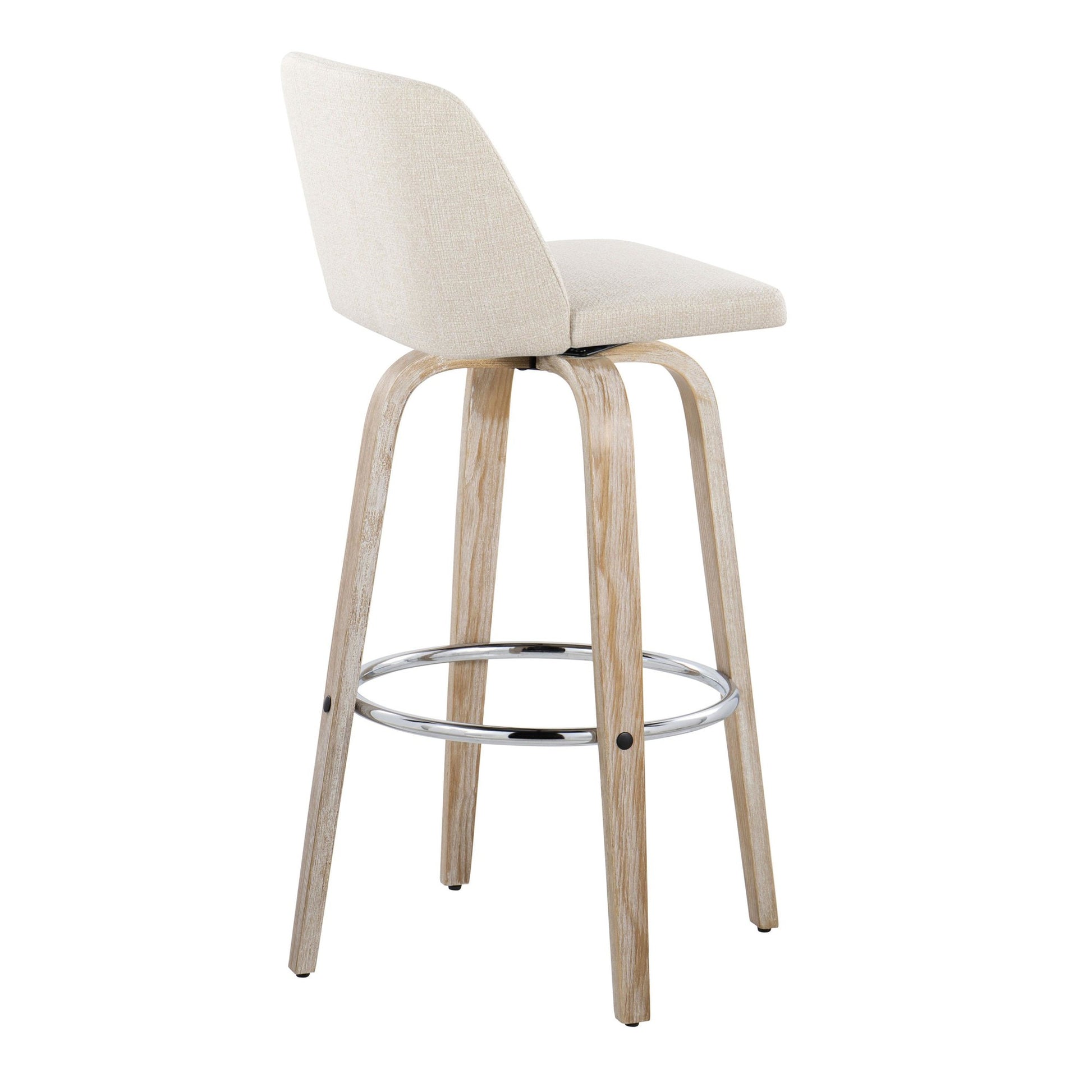 Toriano 30" Fixed-Height Barstool - Set of 2 By LumiSource - B30-TRNOFB-GRTZR2 WWNCR2 | Bar Stools | Modishstore - 8