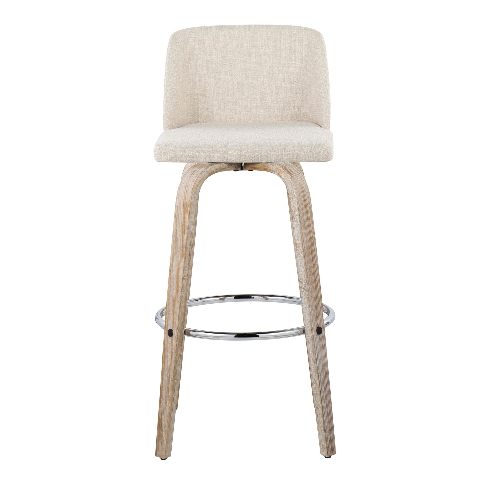 Toriano 30" Fixed-Height Barstool - Set of 2 By LumiSource - B30-TRNOFB-GRTZR2 WWNCR2 | Bar Stools | Modishstore - 9