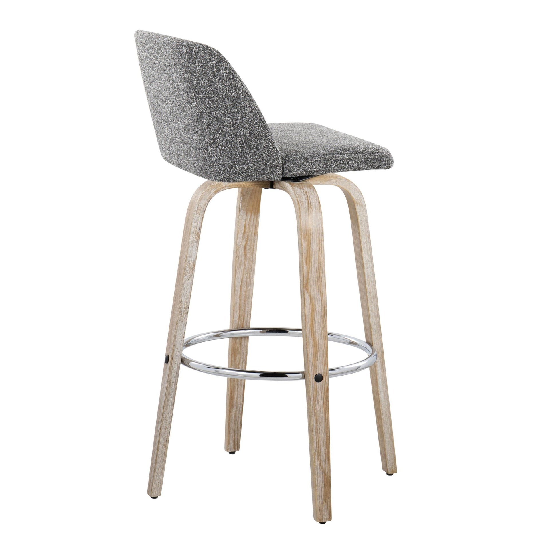 Toriano 30" Fixed-Height Barstool - Set of 2 By LumiSource - B30-TRNOFB-GRTZR2 WWNCR2 | Bar Stools | Modishstore - 18