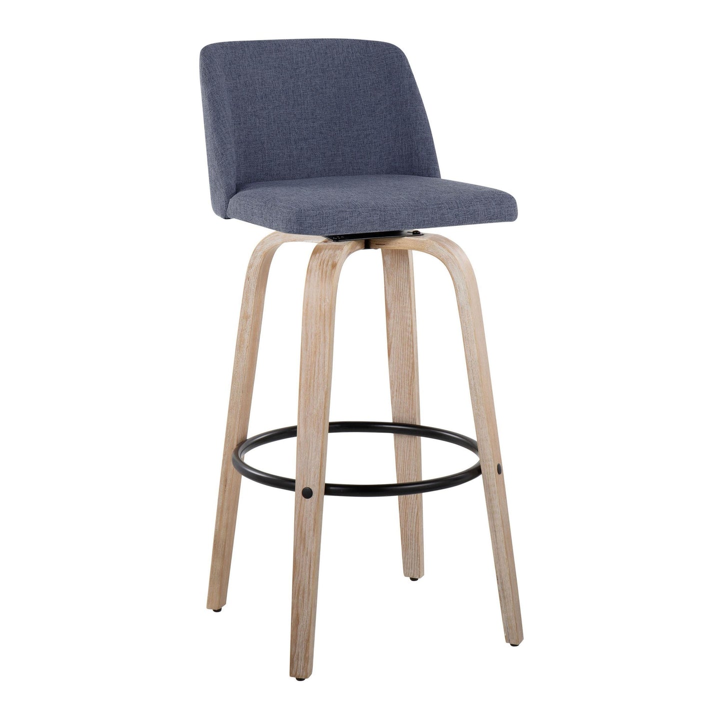 Toriano 30" Fixed-Height Barstool - Set of 2 By LumiSource - B30-TRNOFB-GRTZQ2 WWBU2 | Bar Stools | Modishstore - 7