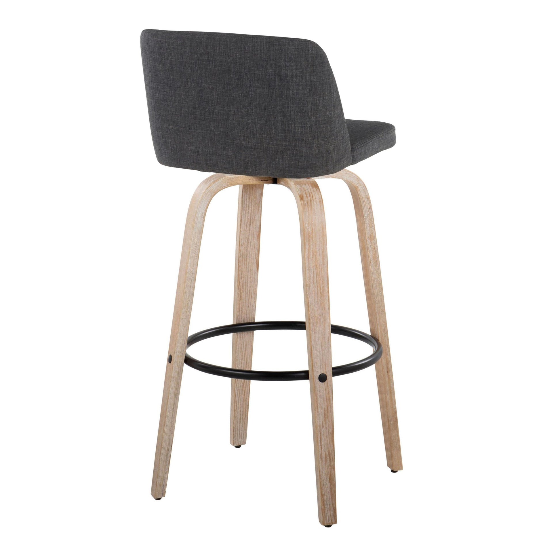 Toriano 30" Fixed-Height Barstool - Set of 2 By LumiSource - B30-TRNOFB-GRTZQ2 WWBU2 | Bar Stools | Modishstore - 14