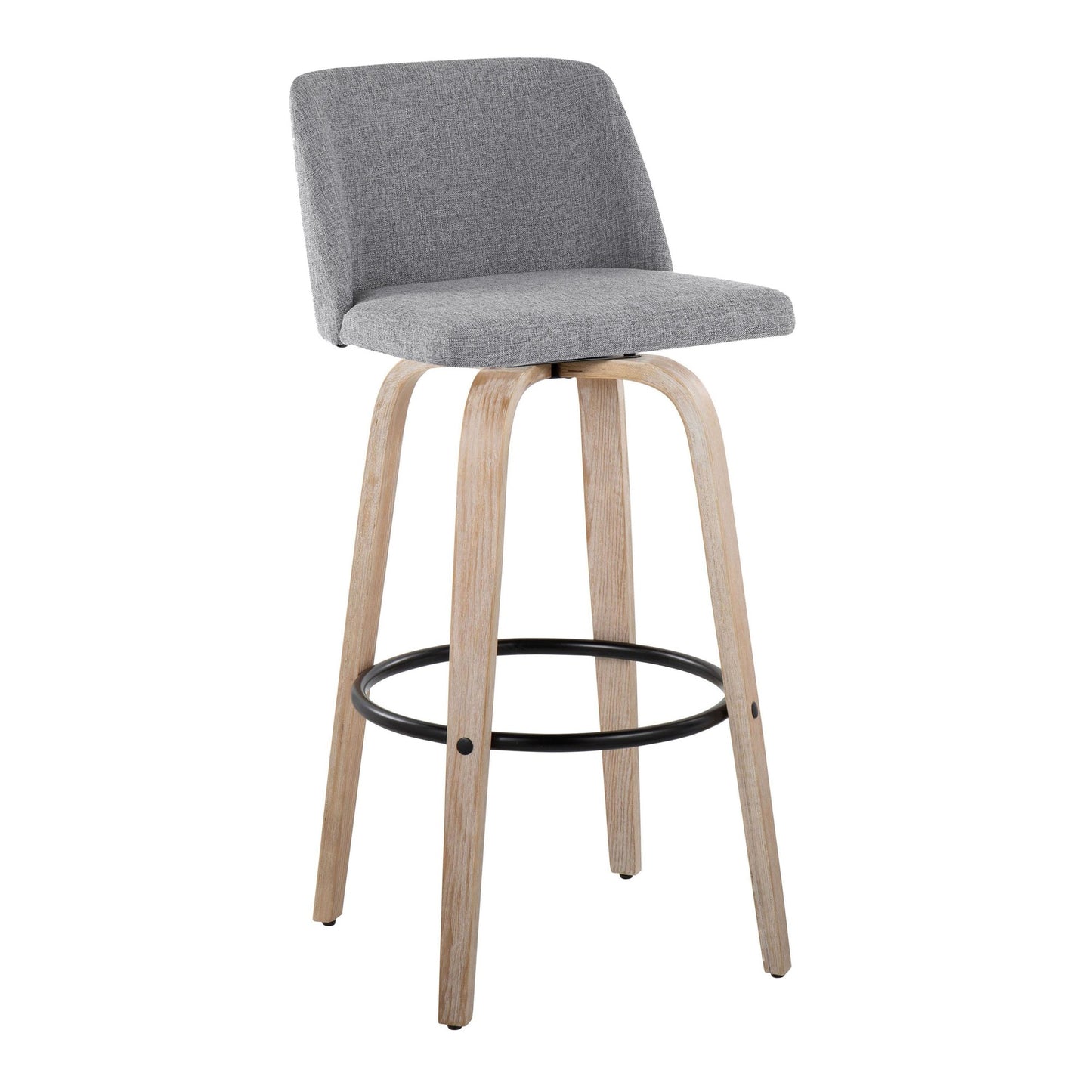 Toriano 30" Fixed-Height Barstool - Set of 2 By LumiSource - B30-TRNOFB-GRTZQ2 WWBU2 | Bar Stools | Modishstore - 21