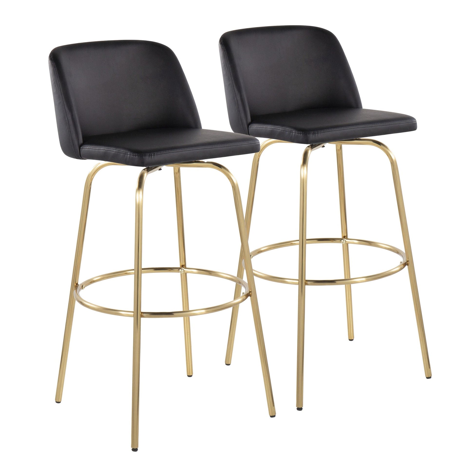 Toriano 30" Fixed-Height Barstool - Set of 2 By LumiSource - B30-TRNOFB-CLARZG2 AUBU2 | Bar Stools | Modishstore - 35