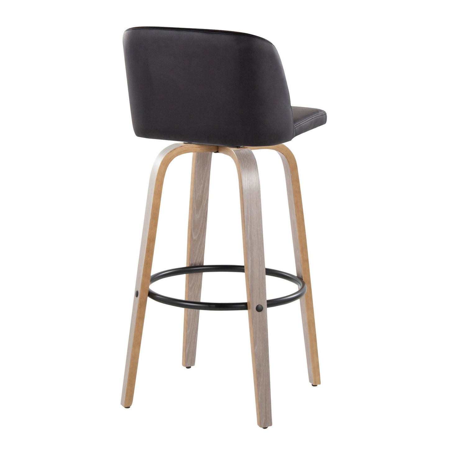 Toriano 30" Fixed-Height Barstool - Set of 2 By LumiSource - B30-TRNOPU-GRTZQ2 LGYBK2 | Bar Stools | Modishstore - 8