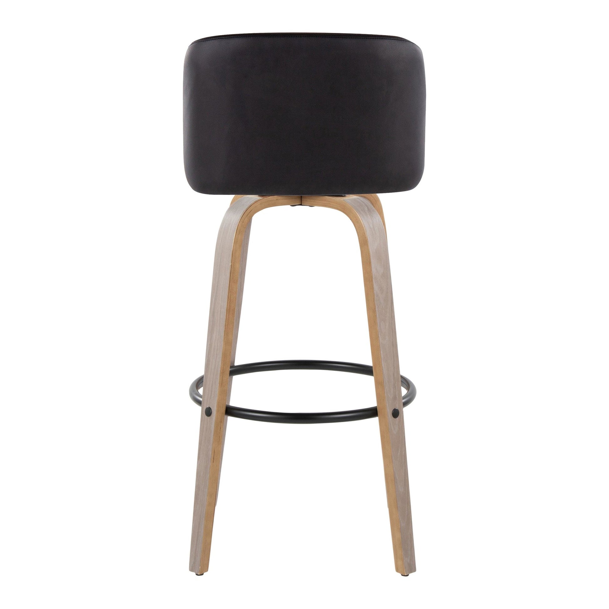 Toriano 30" Fixed-Height Barstool - Set of 2 By LumiSource - B30-TRNOPU-GRTZQ2 LGYBK2 | Bar Stools | Modishstore - 10