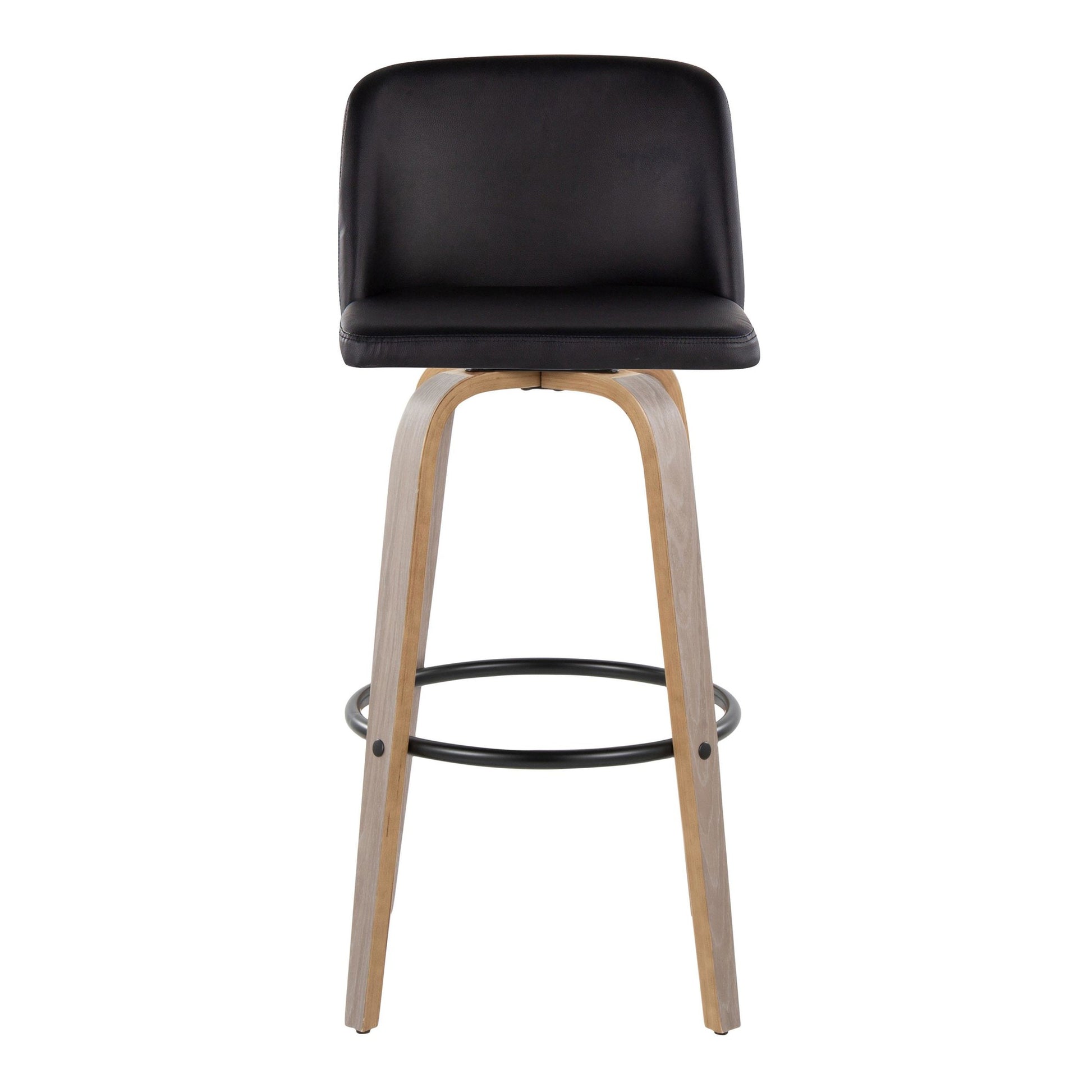 Toriano 30" Fixed-Height Barstool - Set of 2 By LumiSource - B30-TRNOPU-GRTZQ2 LGYBK2 | Bar Stools | Modishstore - 9