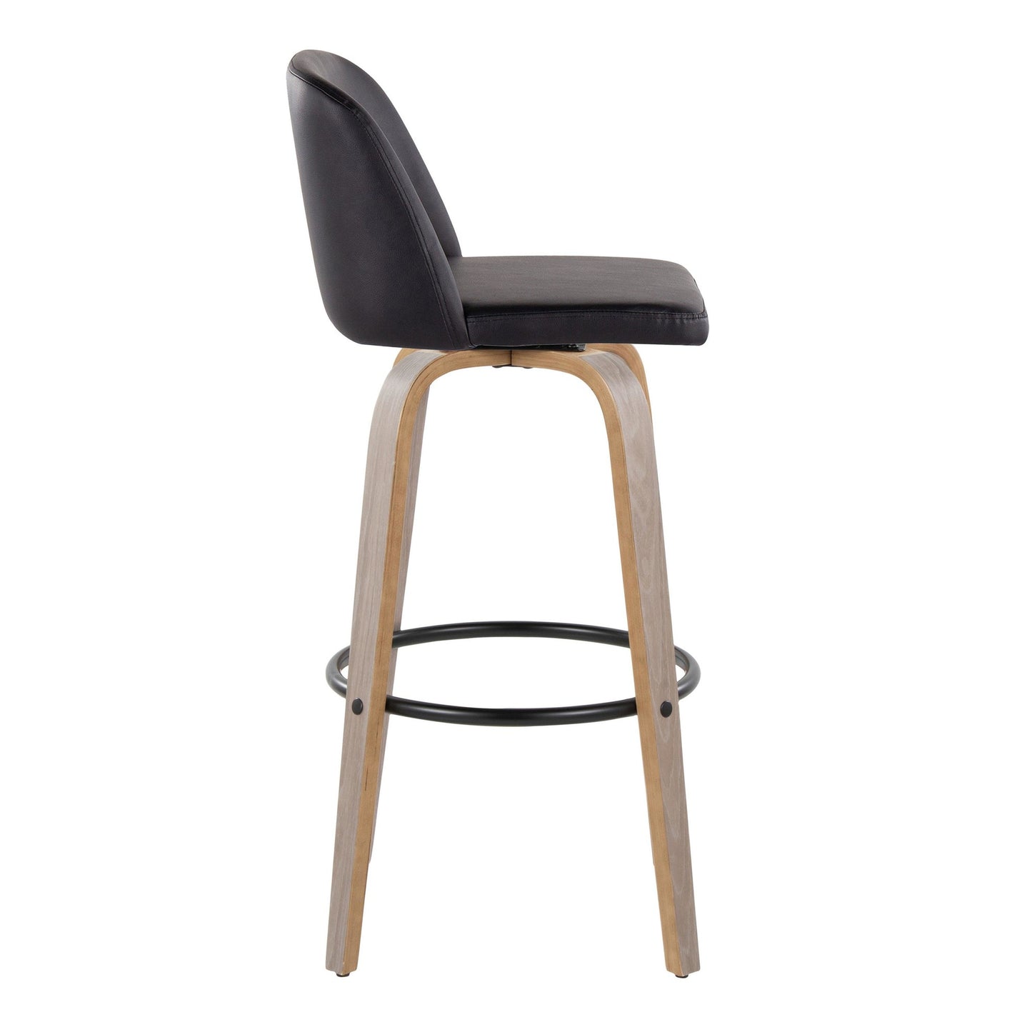 Toriano 30" Fixed-Height Barstool - Set of 2 By LumiSource - B30-TRNOPU-GRTZQ2 LGYBK2 | Bar Stools | Modishstore - 7